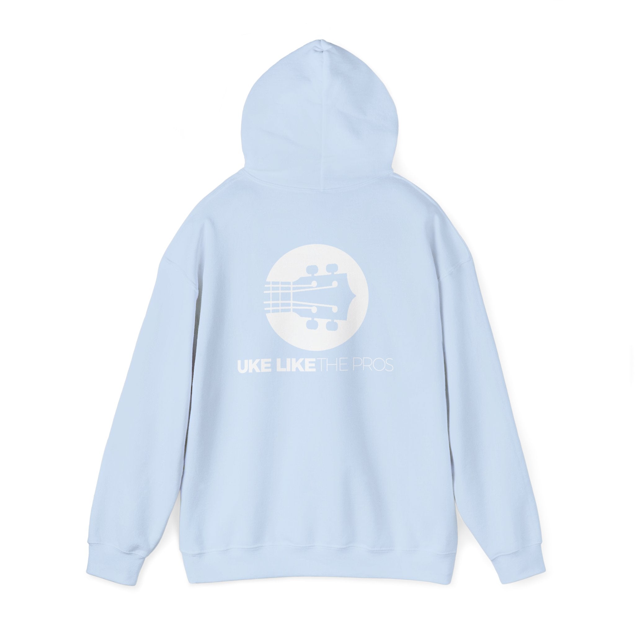 Uke Like The Pros Hoodie - White Logo Pullover