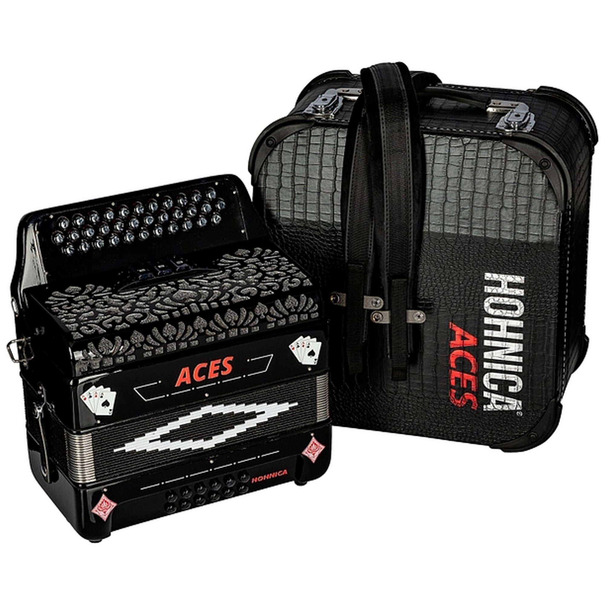 Hohner ACES II FBbEb 3-Register Diatonic Accordion