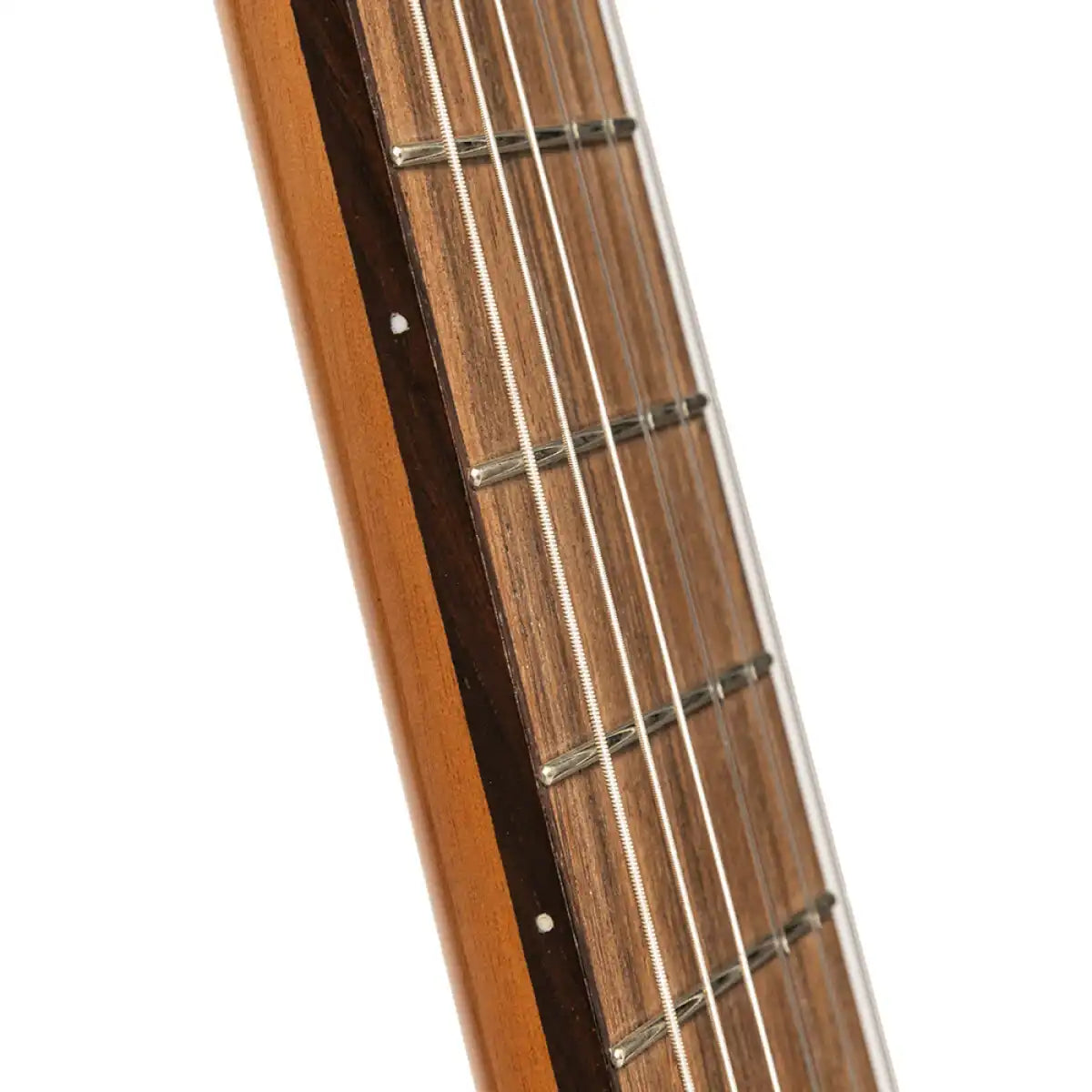 Graciano-SM classical guitar, close-up of the fretboard and neck edge
