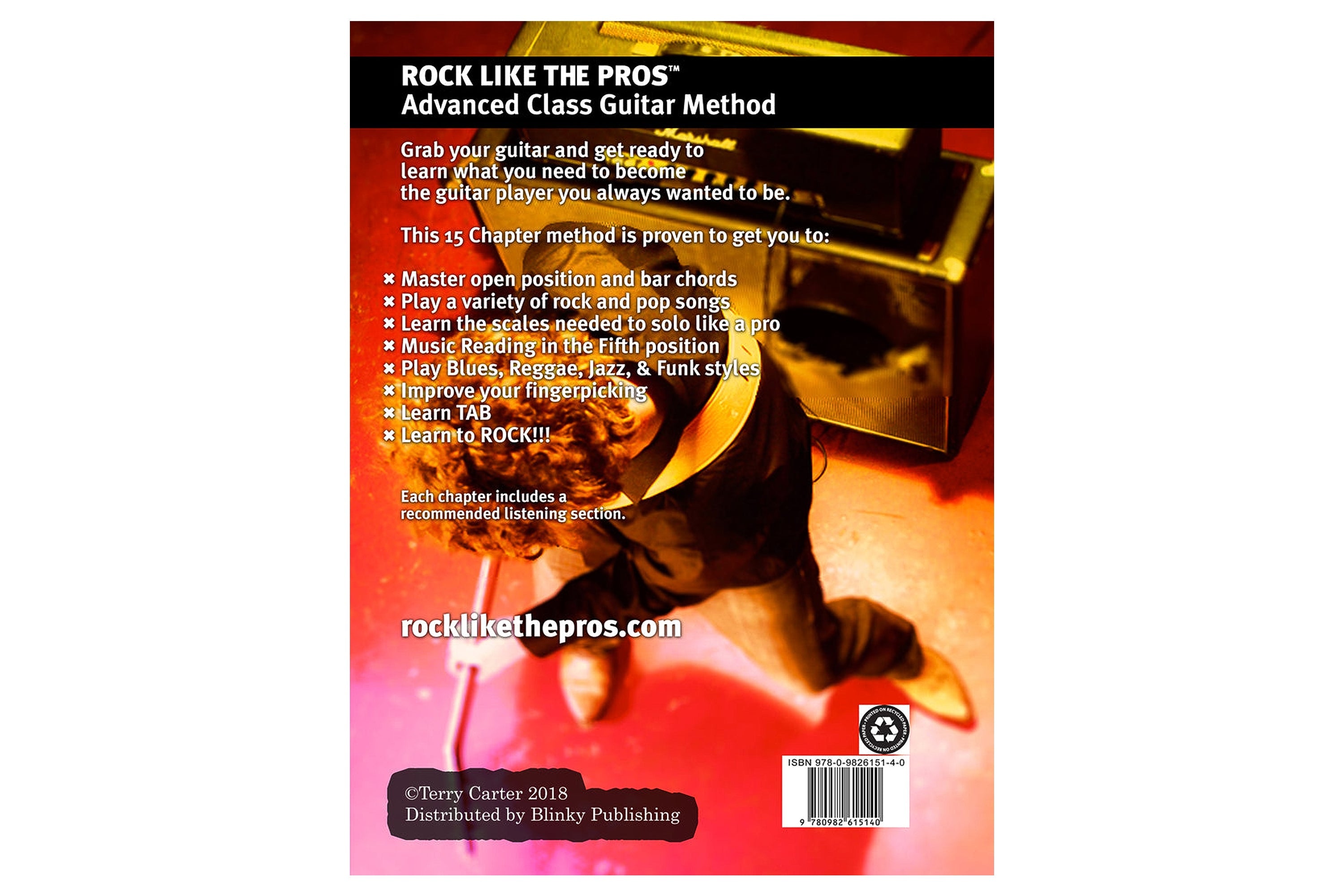Rock Like The Pros Advanced Class Guitar Method Book - Blemished