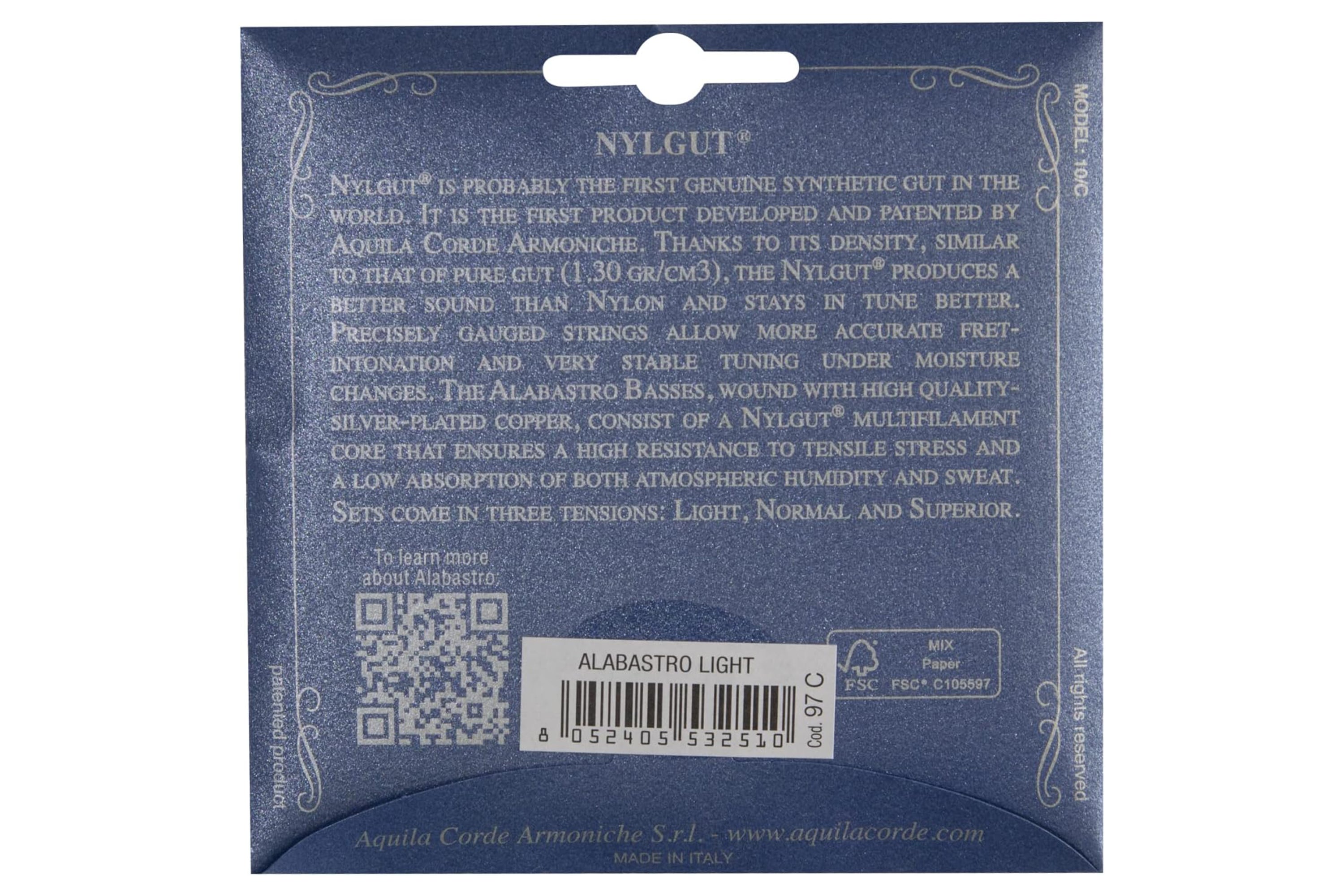 Aquila 97C Classical Guitar Strings Alabastro Light Strings