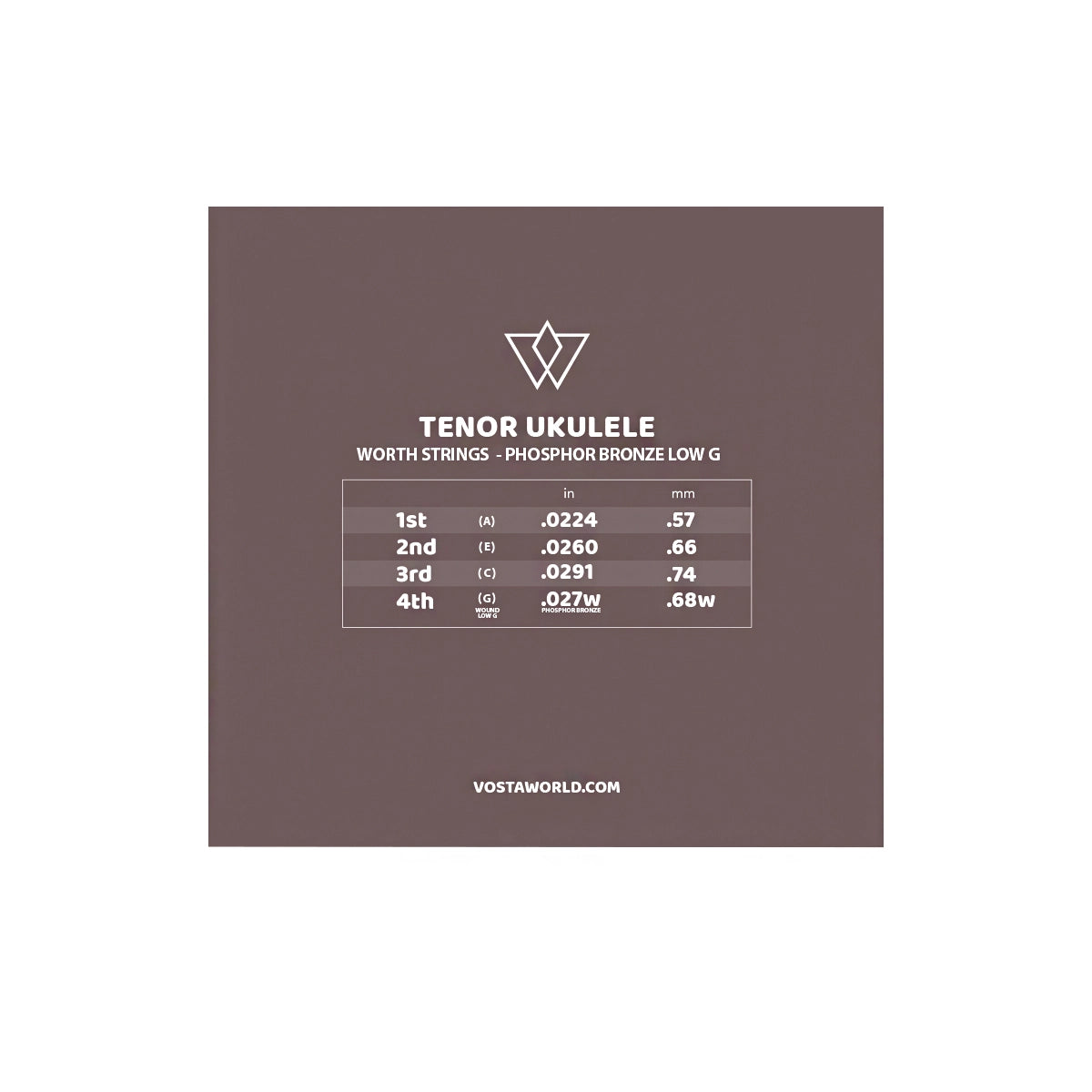 Worth Brown by Vosta Phosphor Bronze Tenor Strings