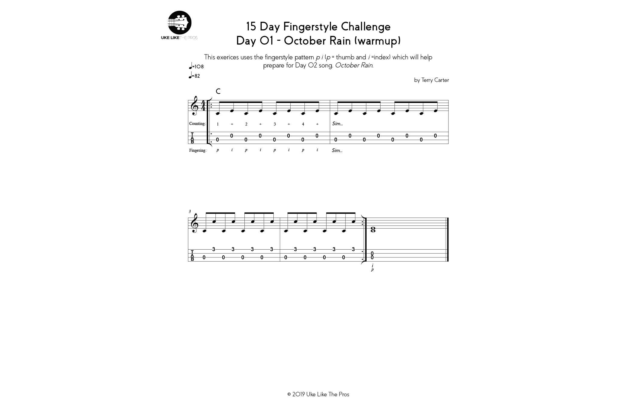 Beginning Fingerstyle Songbook Course - Uke Like The Pros