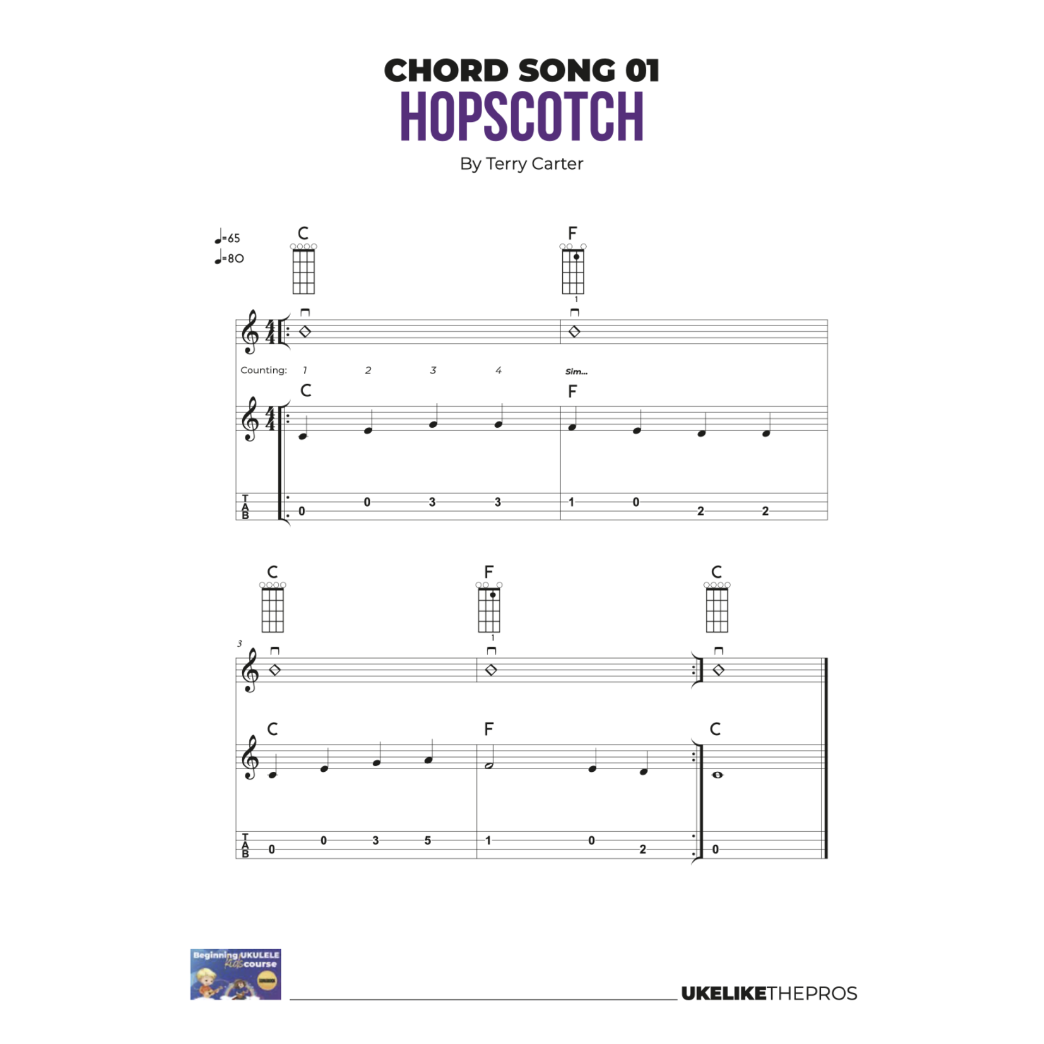 Beginning Ukulele Kids Course Songbook - Uke Like The Pros