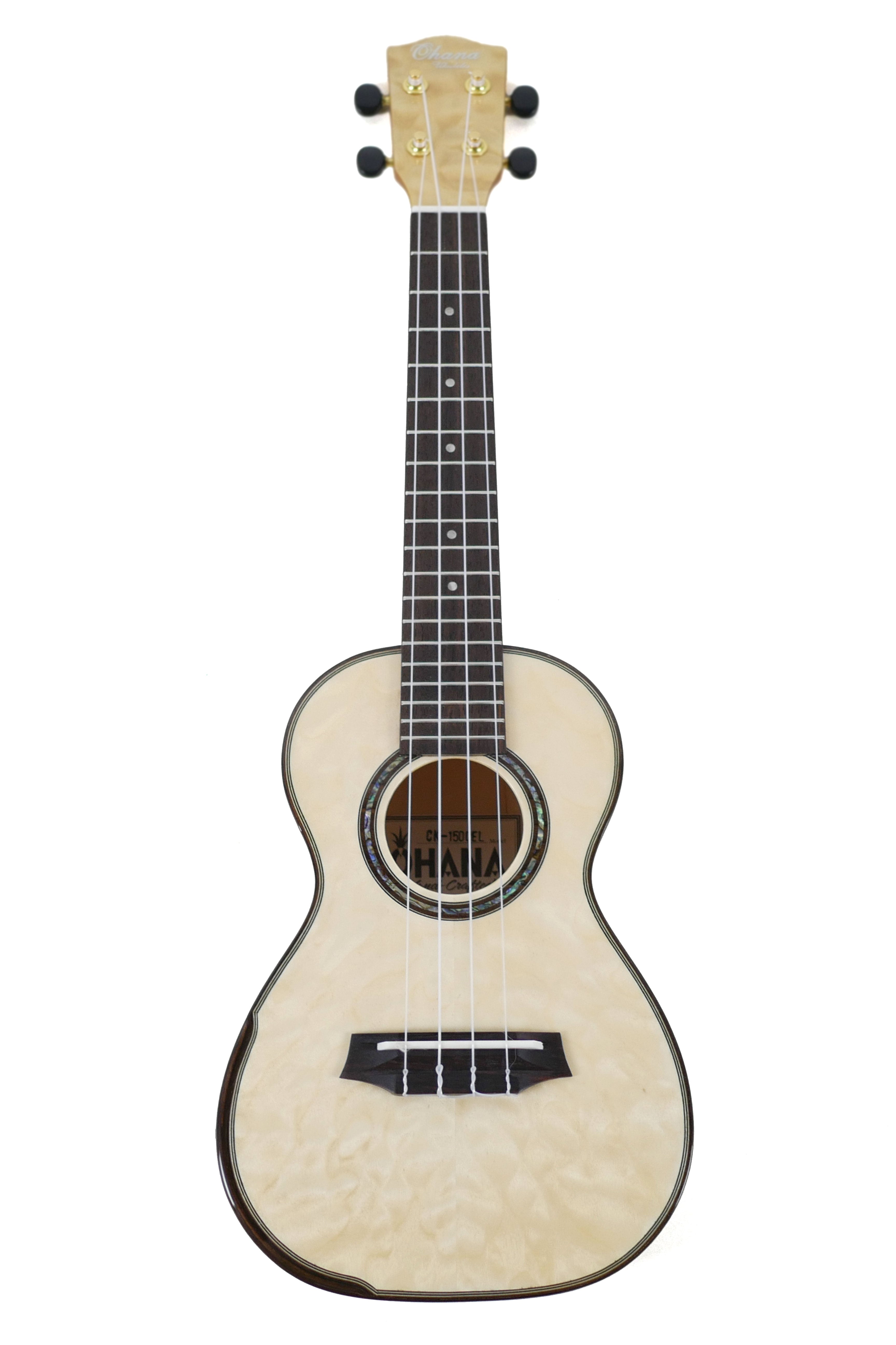 Ohana CK-150QEL Quilted Eucalyptus Concert Ukulele
