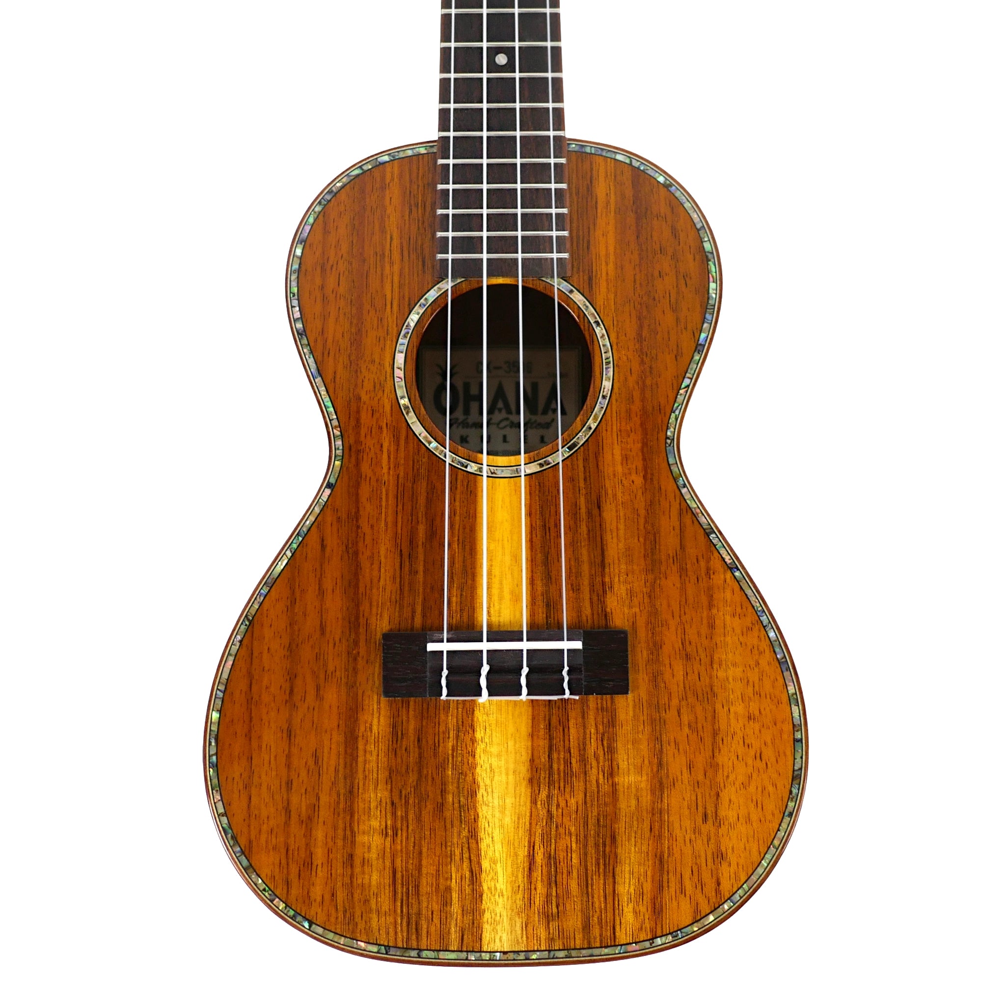 Ohana CK-350G Gloss Solid Koa Concert Ukulele
