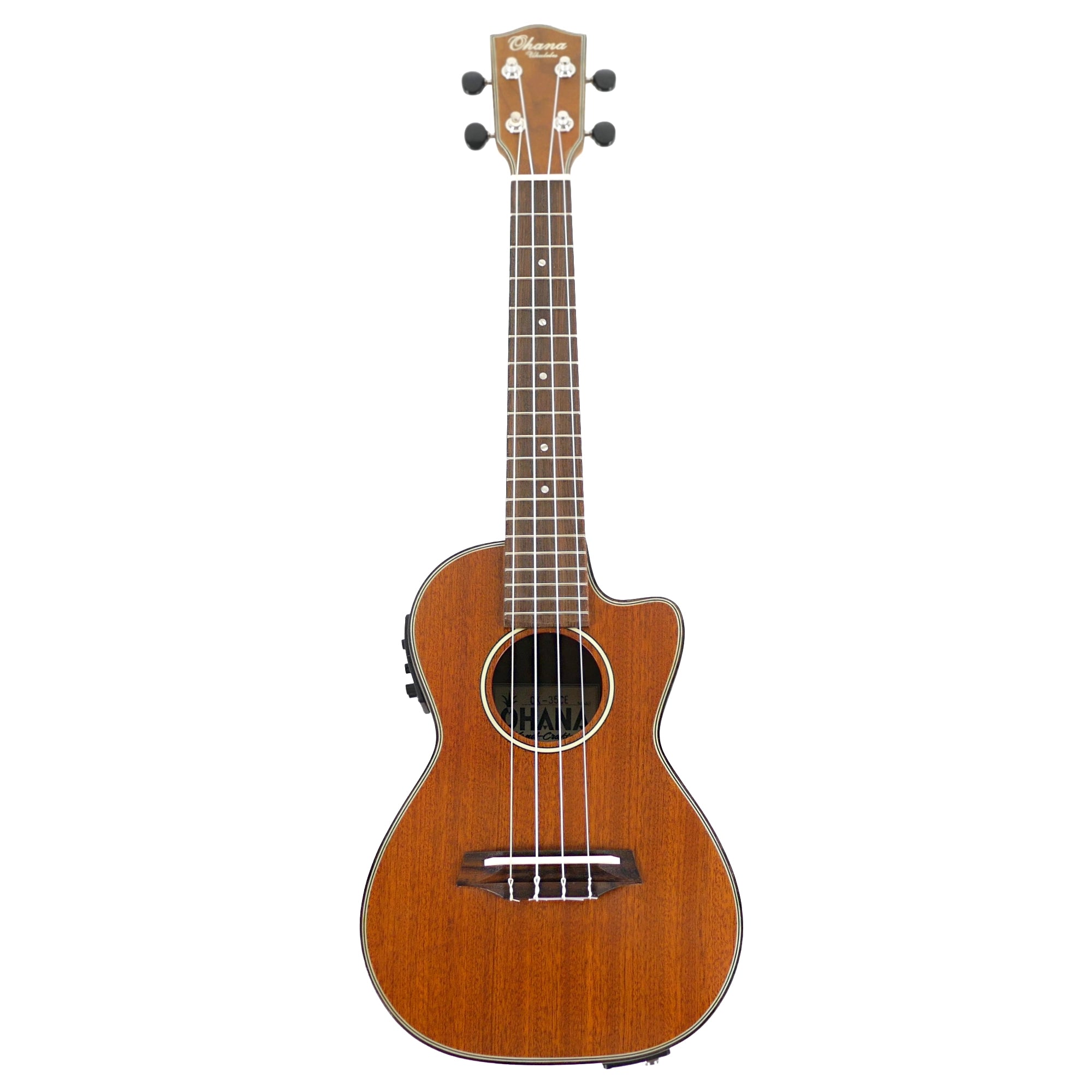 Ohana CK-35CE Solid Mahogany Concert Ukulele