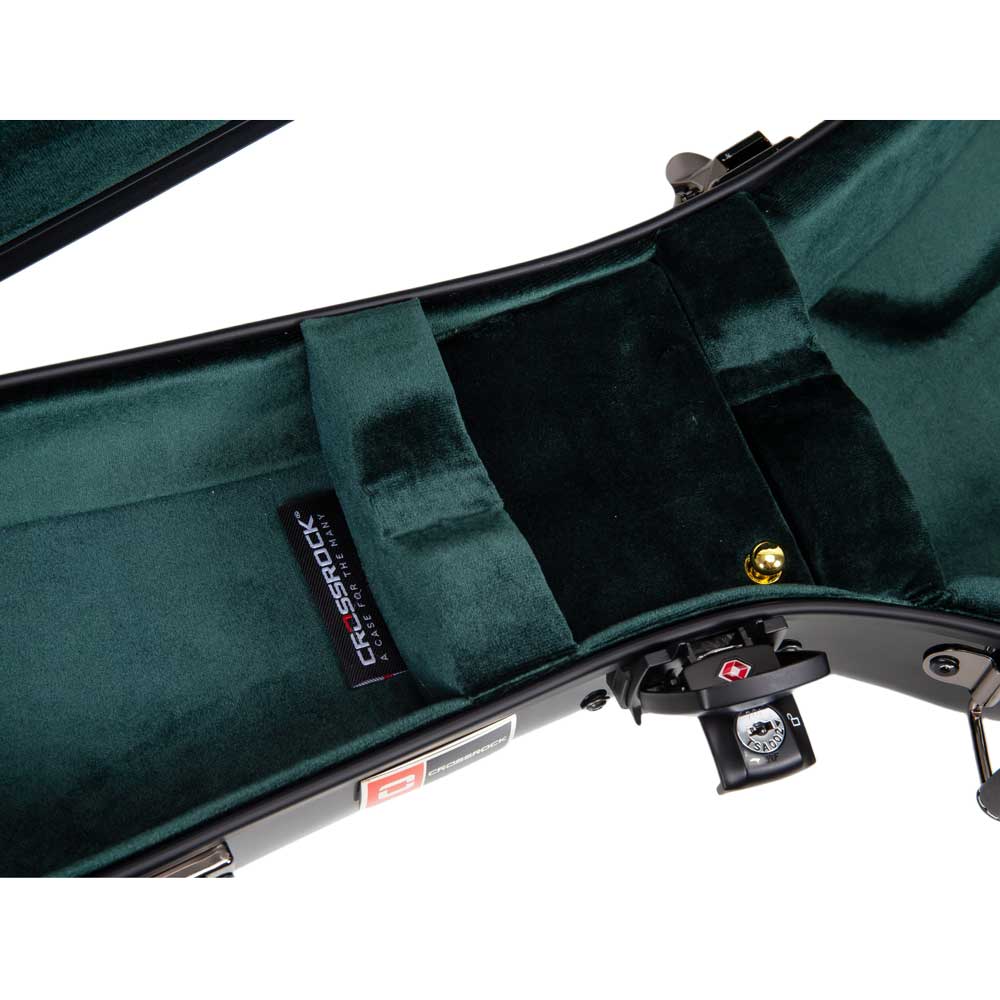 Crossrock CRF2020MAF Fiberglass A/F-Style Mandolin Case - Black