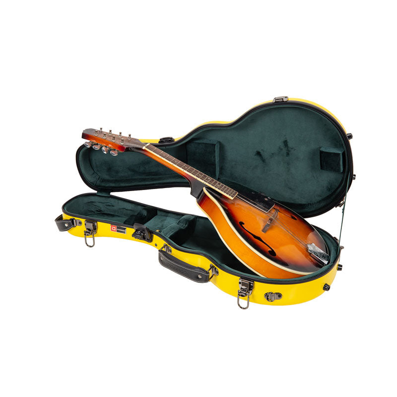 Crossrock CRF2020MAF Fiberglass A/F-Style Mandolin Case - Yellow