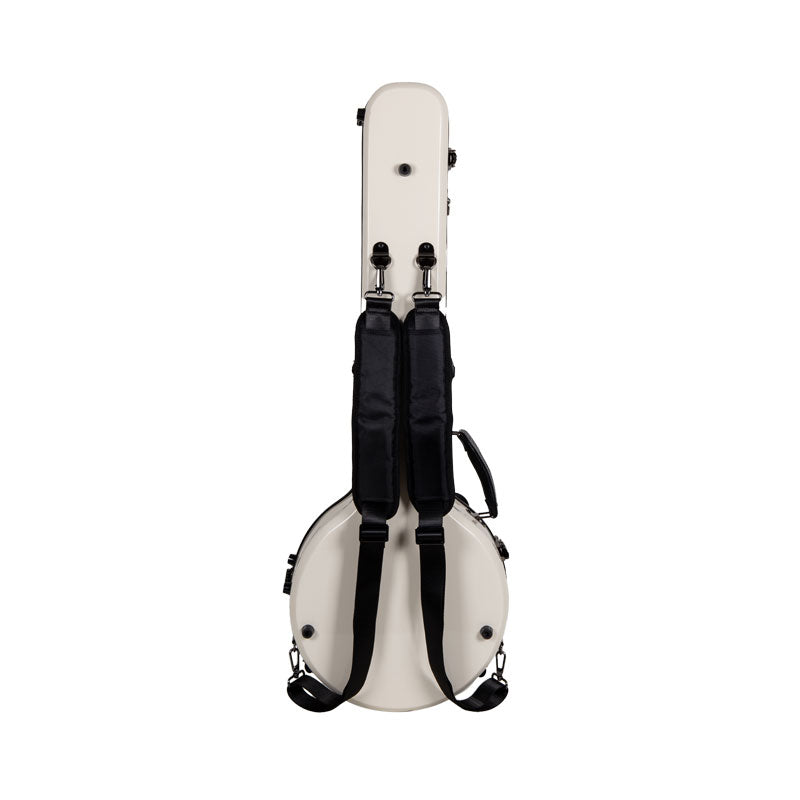 Crossrock CRF2020SOBJ Fiberglass Open-Back Tenor Banjo Case - Milky White