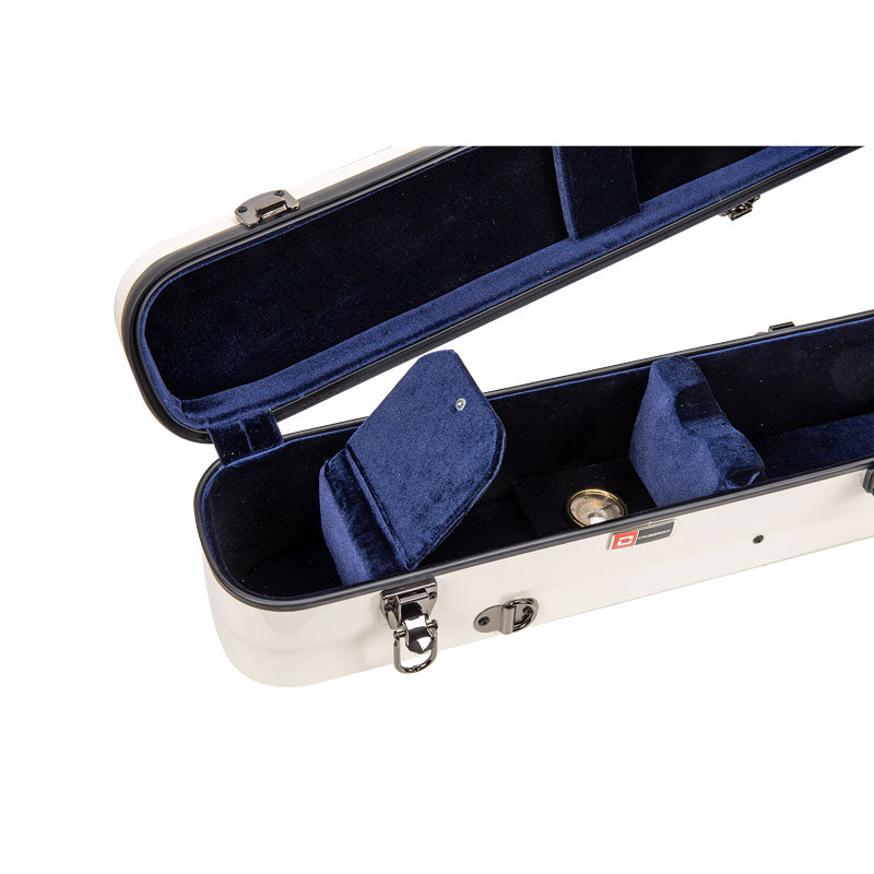 Crossrock CRF2020SOBJ Fiberglass Open-Back Tenor Banjo Case - Milky White