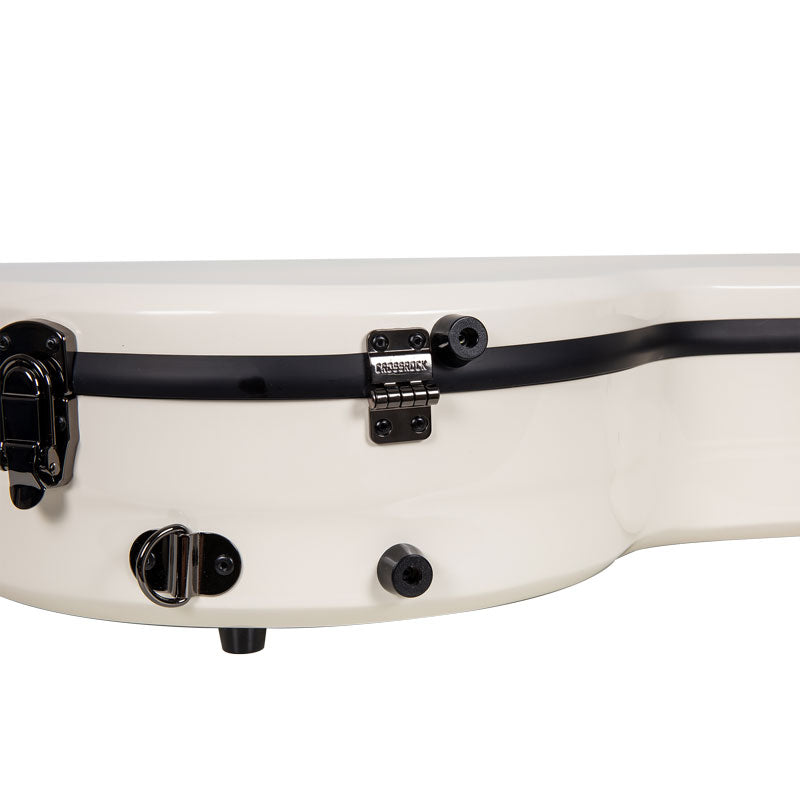 Crossrock CRF2020SOBJ Fiberglass Open-Back Tenor Banjo Case - Milky White