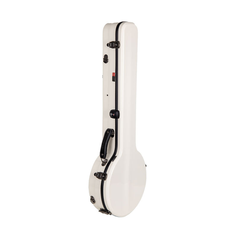 Crossrock CRF2020SOBJ Fiberglass Open-Back Tenor Banjo Case - Milky White