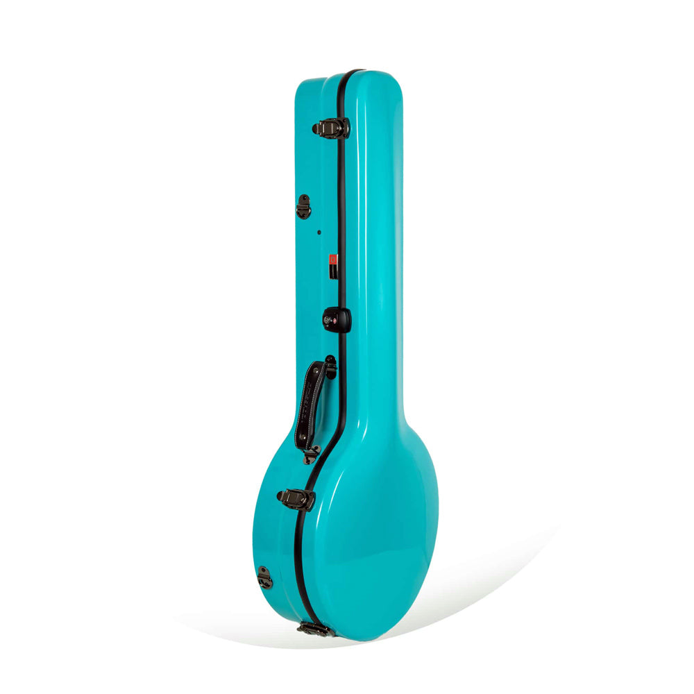 Crossrock CRF2023BJ Fiberglass Banjo Case in Mint-Blue