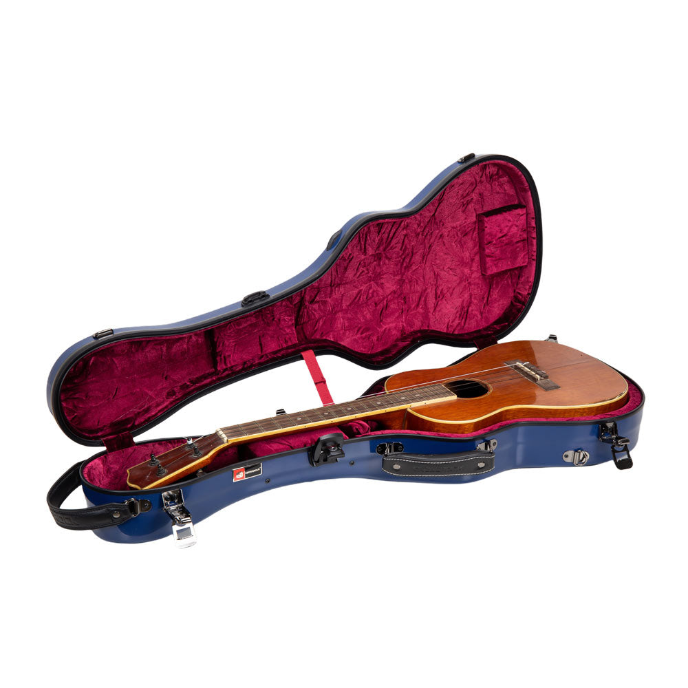 Crossrock CRF2030BU Fiberglass Baritone Ukulele Case - Navy Blue