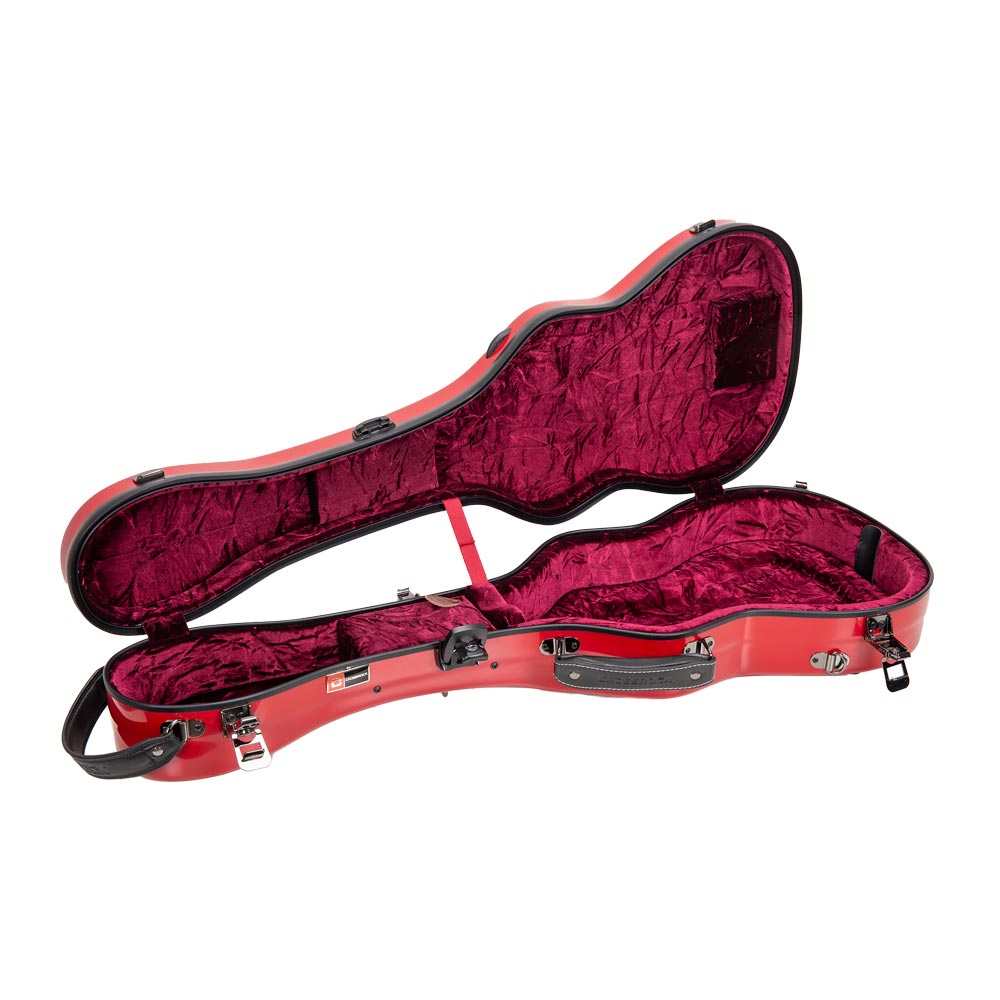 Crossrock CRF2030BU Fiberglass Baritone Ukulele Case - Red