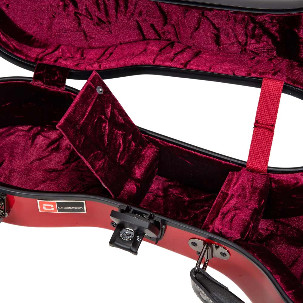 Crossrock CRF2030SU Fiberglass Soprano Ukulele Case - Red