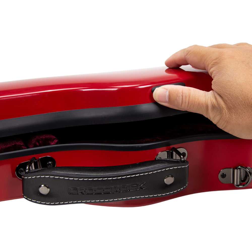 Crossrock CRF2030SU Fiberglass Soprano Ukulele Case - Red