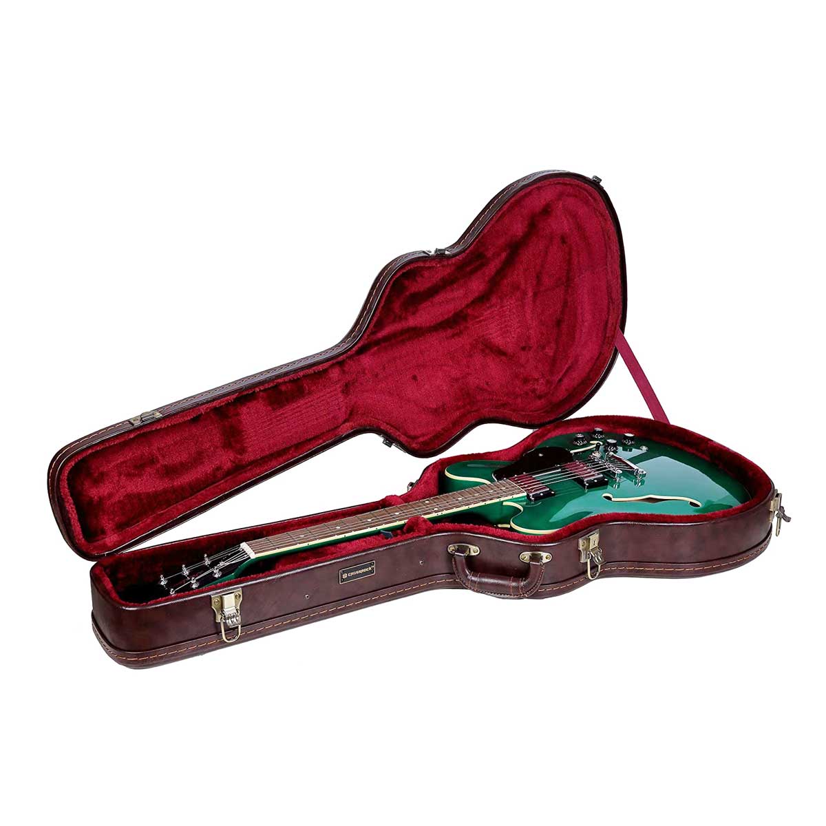 Crossrock CRW620SA Semi-Hollow Guitar Case - Brown