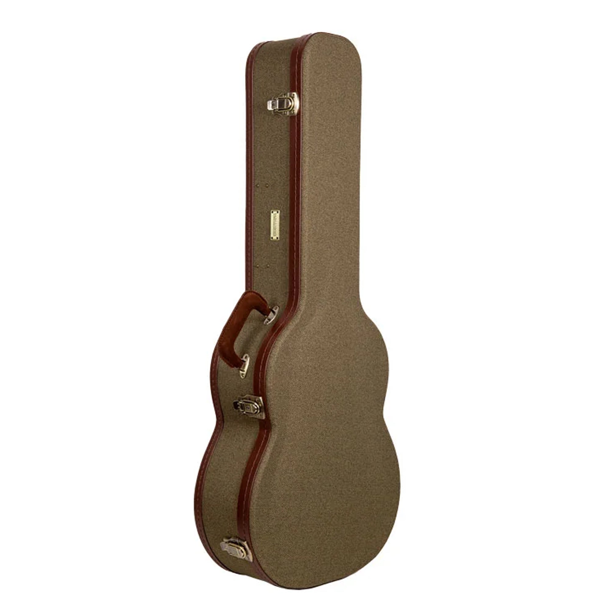 Crossrock CRW720C Vintage Wooden Classical Guitar Case - Olive-Green