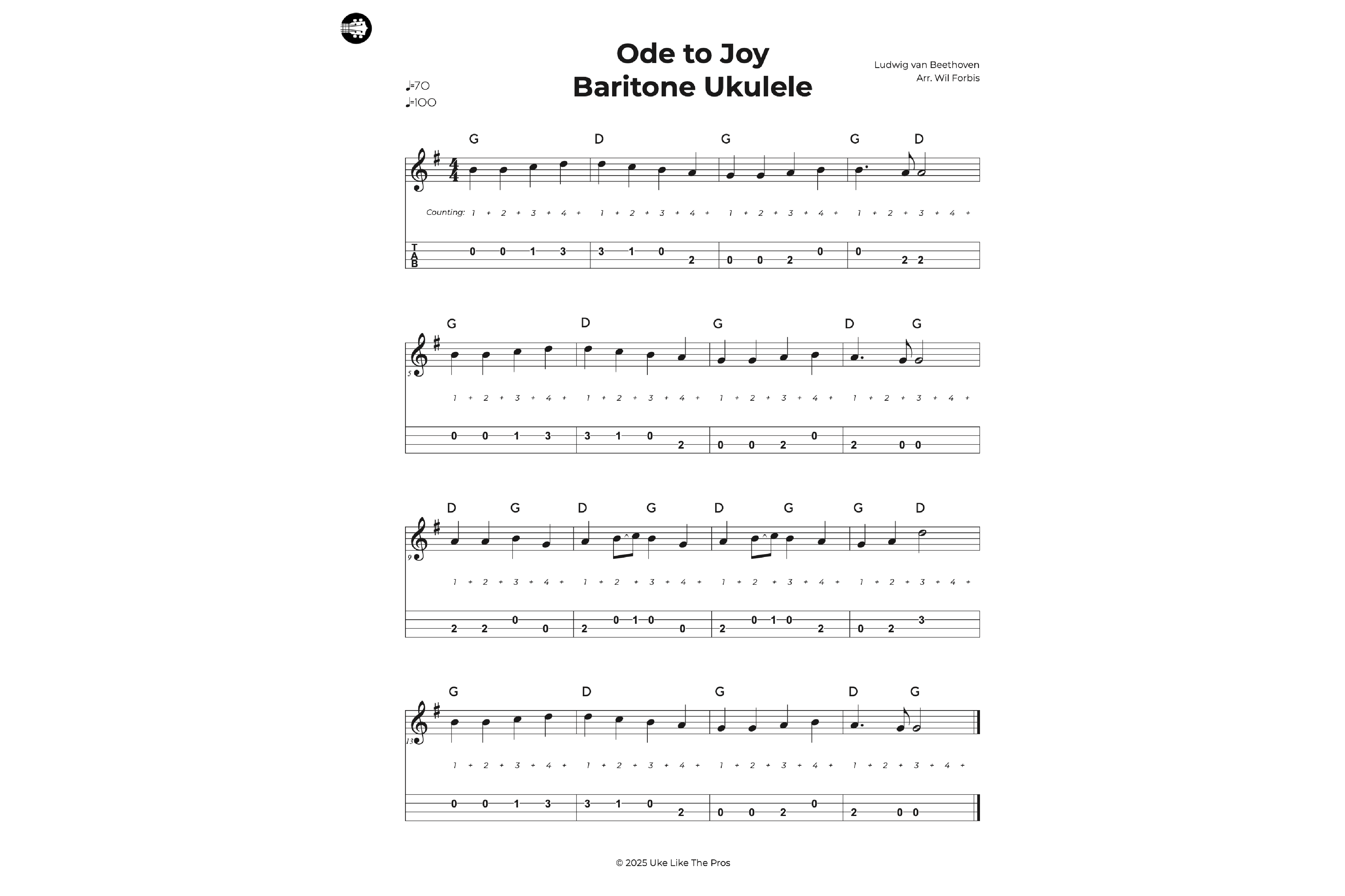 Classical Fingerstyle Baritone Ukulele Course - Uke Like The Pros