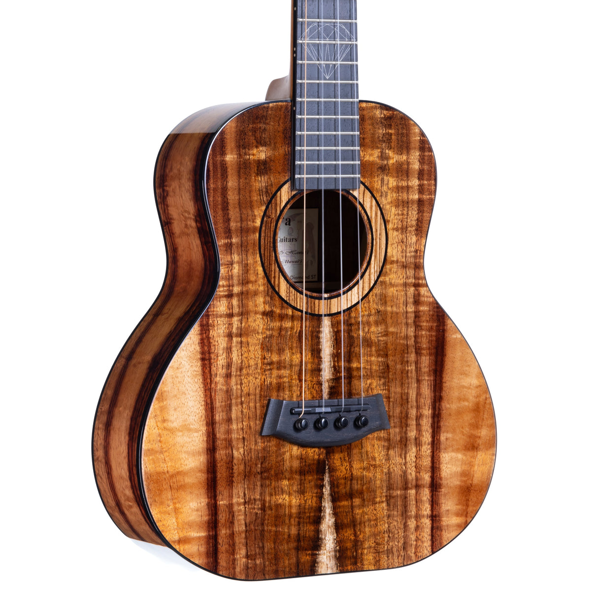 Example photo: an earlier Kanile'a Diamond super tenor, serial 29552, angled body view