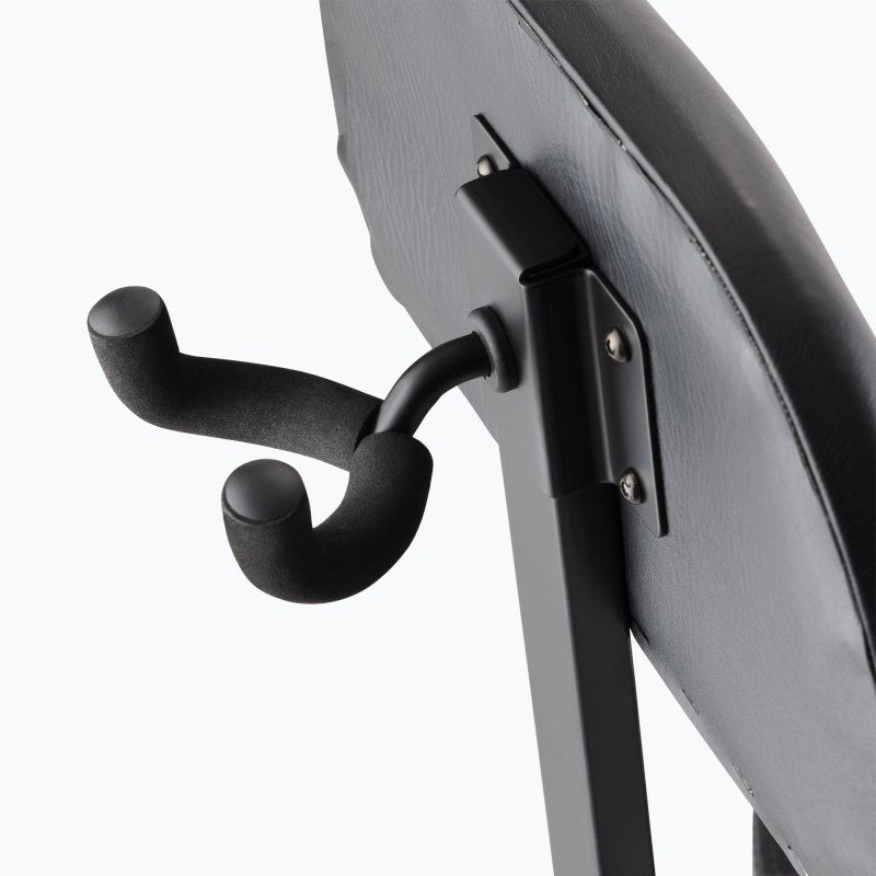 Close-up of the foam-padded guitar hanger on the On-Stage DT8000