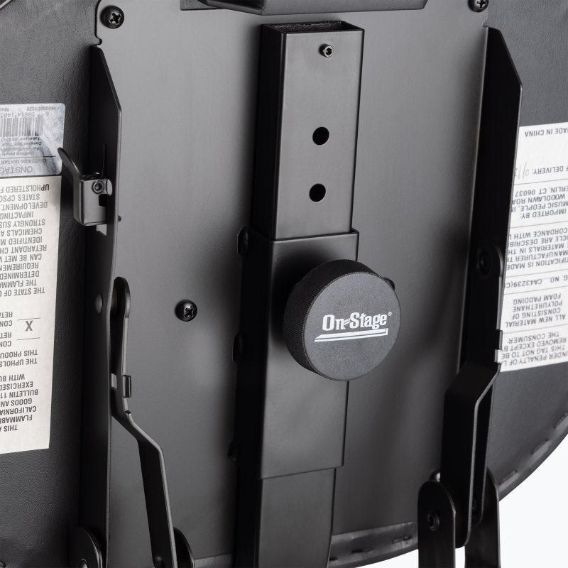 Close-up of the On-Stage DT8000 backrest adjustment knob