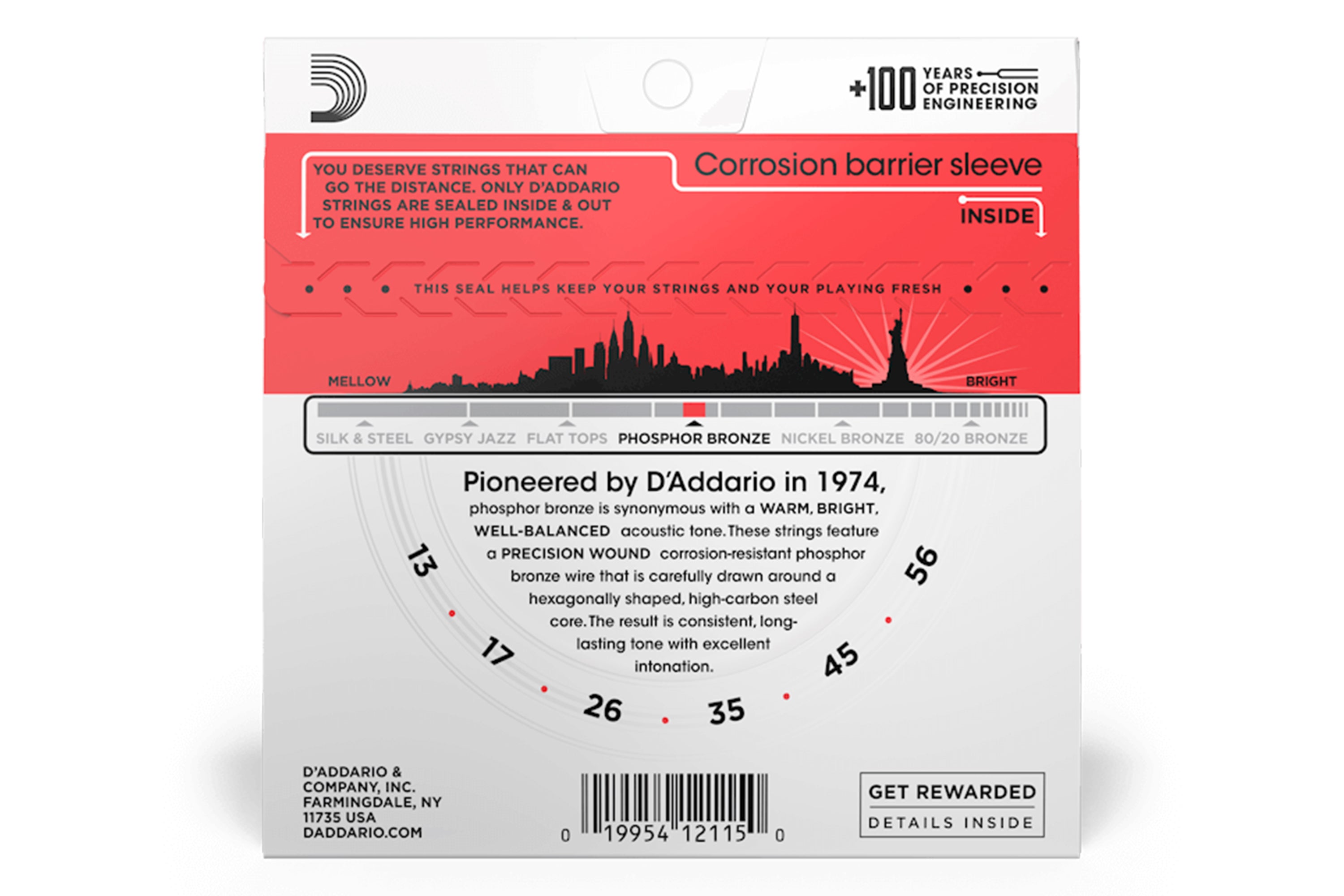 D'Addario EJ17 Phosphor Bronze Acoustic Guitar Strings