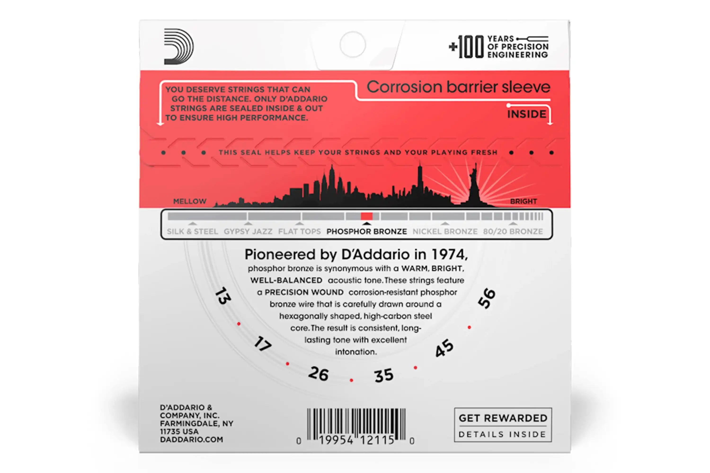 D'Addario EJ17 Phosphor Bronze Acoustic Guitar Strings