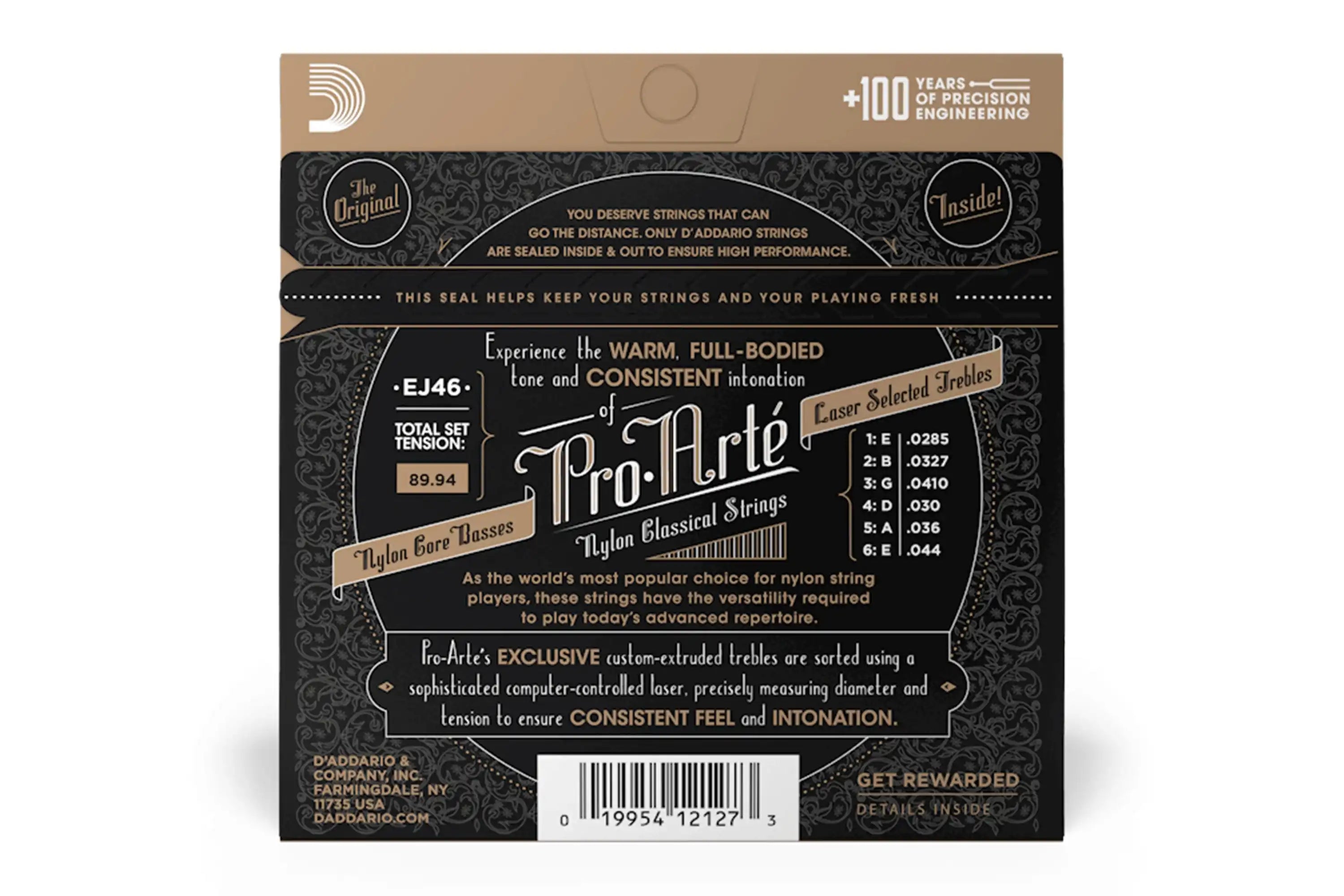 D'Addario EJ46 Pro-Arte Classical Guitar Strings - Hard Tension