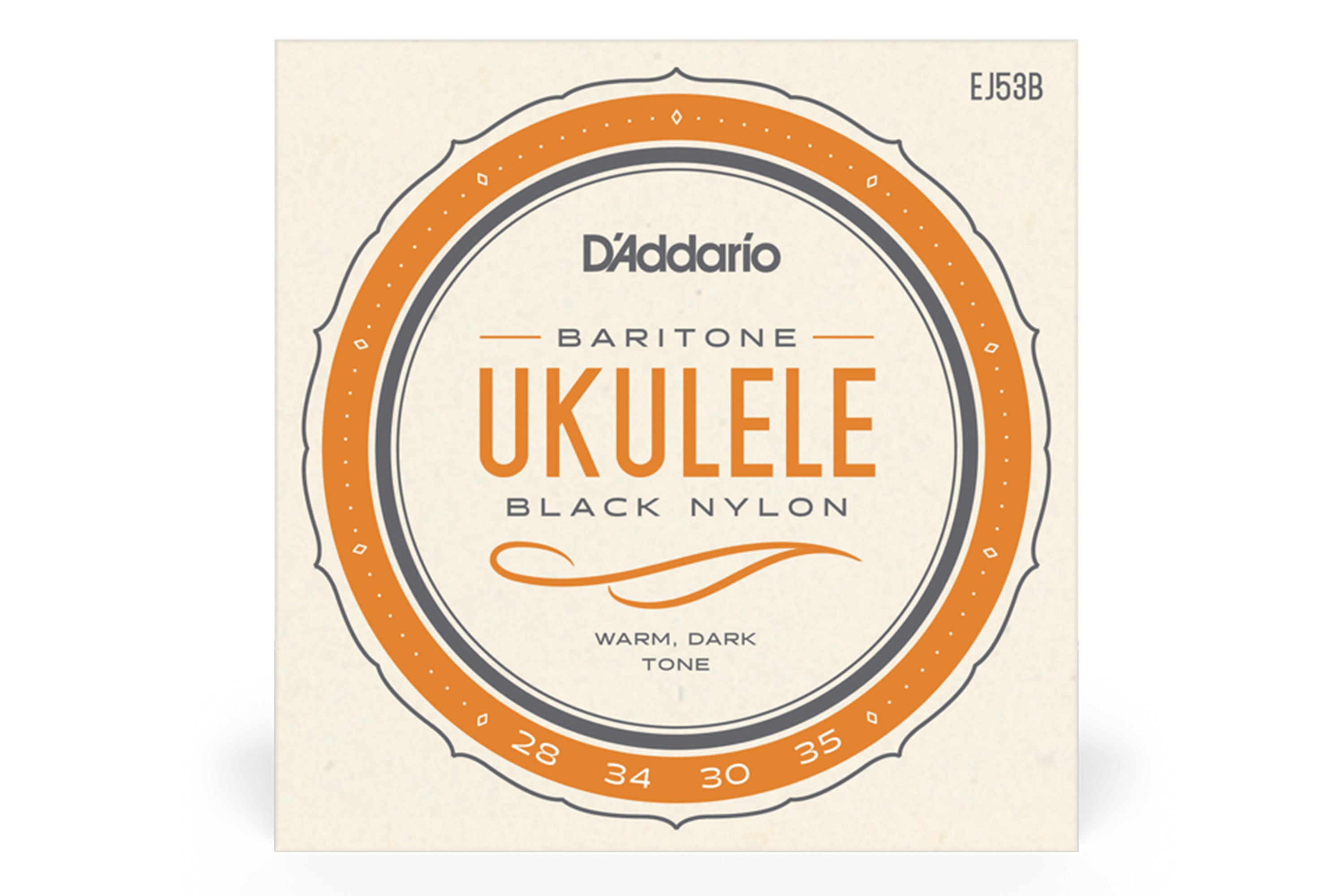 D'Addario EJ53B Black Nylon Baritone Ukulele Strings