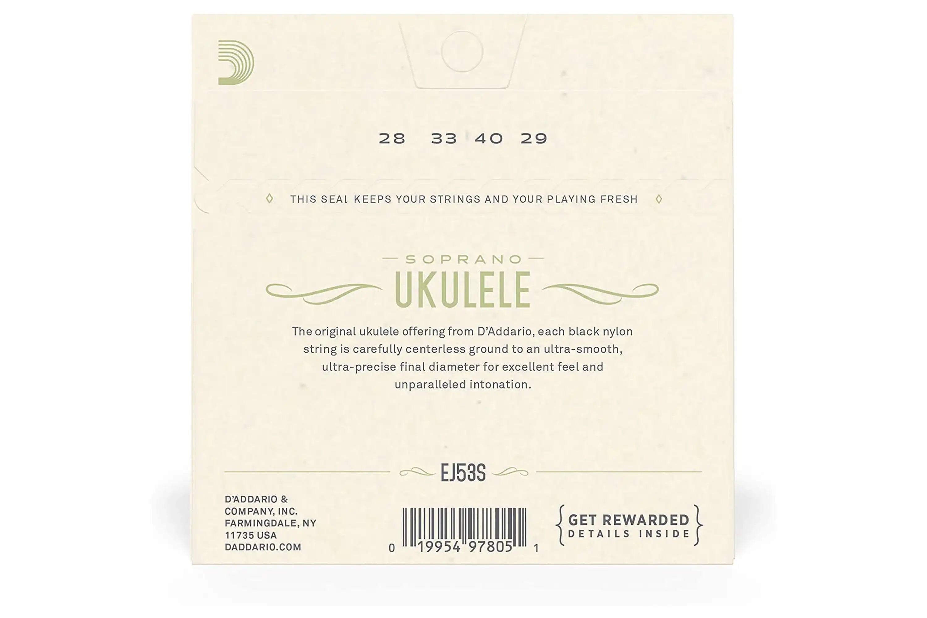 D_Addario-EJ53S-Black-Nylon-Ukulele-Strings-Soprano-HIGH-G-1 | Terry Carter Music Store