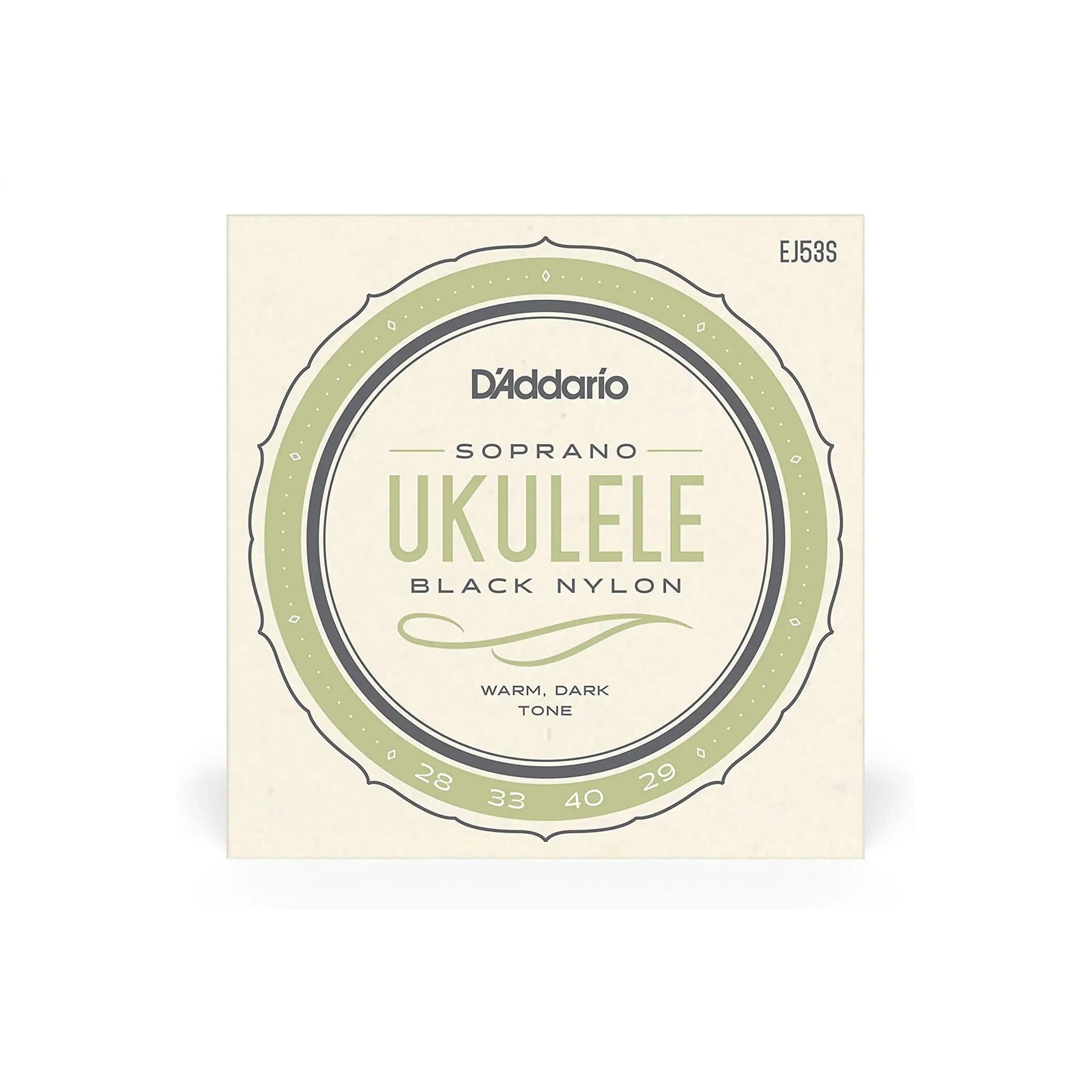 D_Addario-EJ53S-Black-Nylon-Ukulele-Strings-Soprano-HIGH-G-2 | Terry Carter Music Store