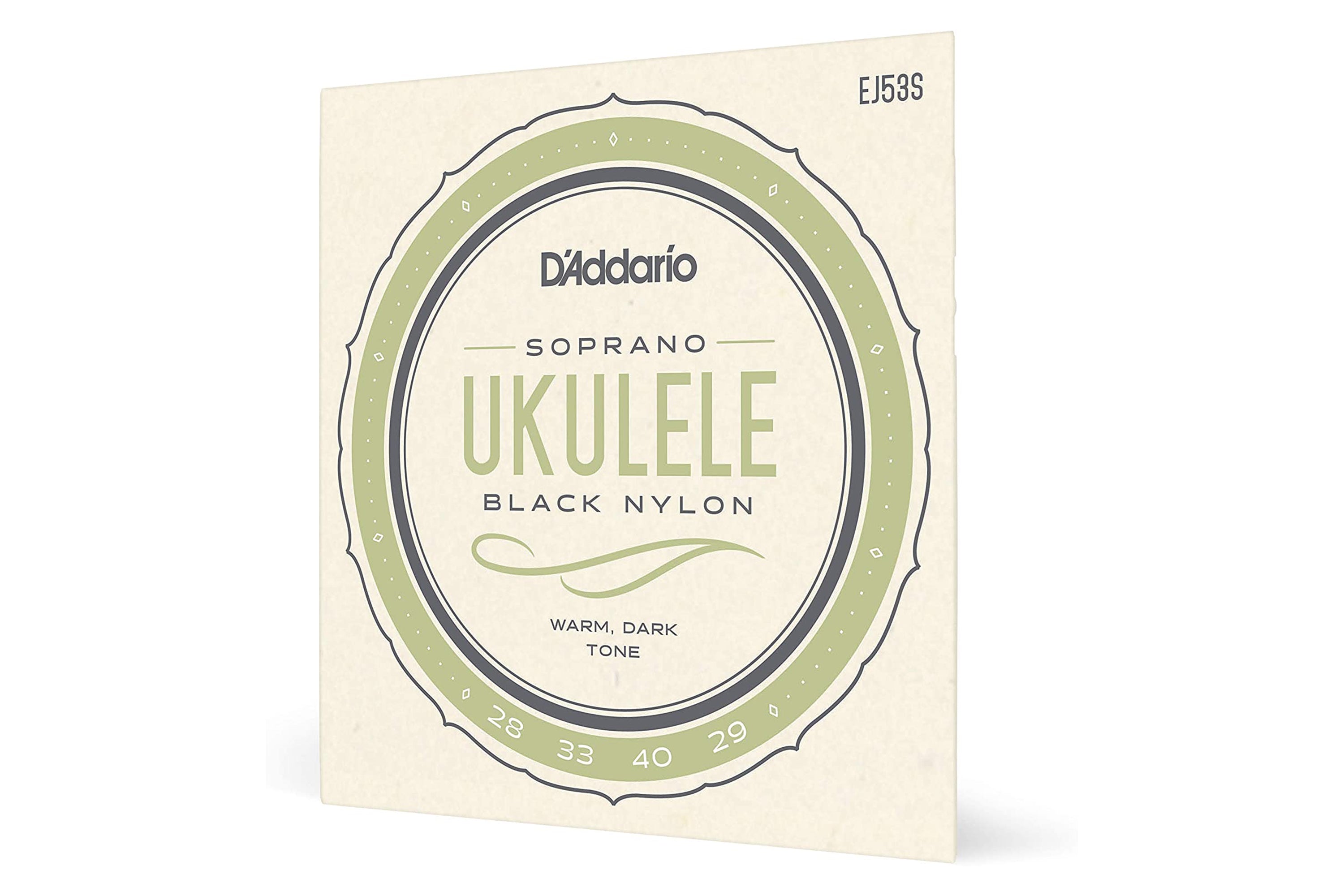D'Addario EJ53S Black Nylon Ukulele Strings Soprano HIGH G