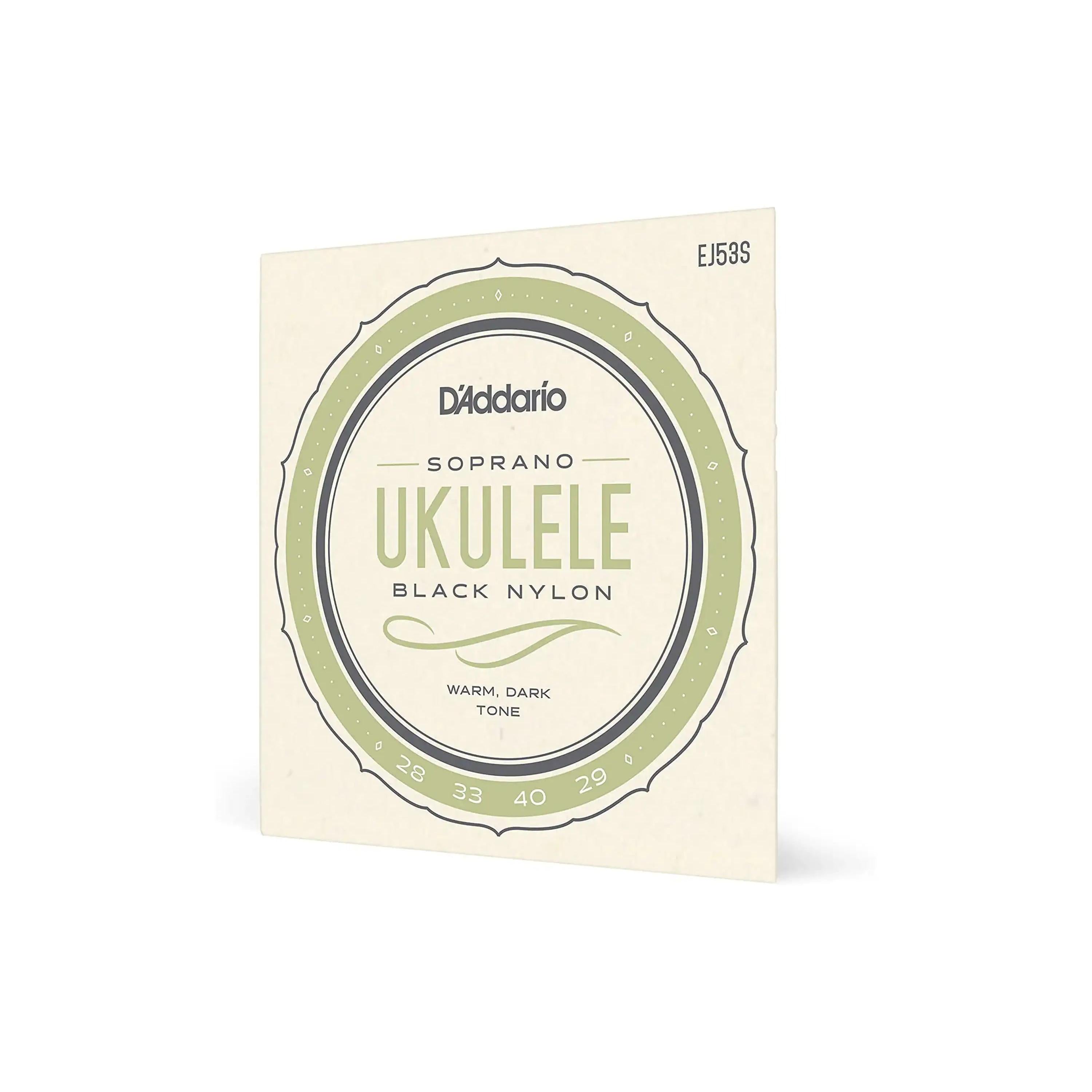 D_Addario-EJ53S-Black-Nylon-Ukulele-Strings-Soprano-HIGH-G-3 | Terry Carter Music Store