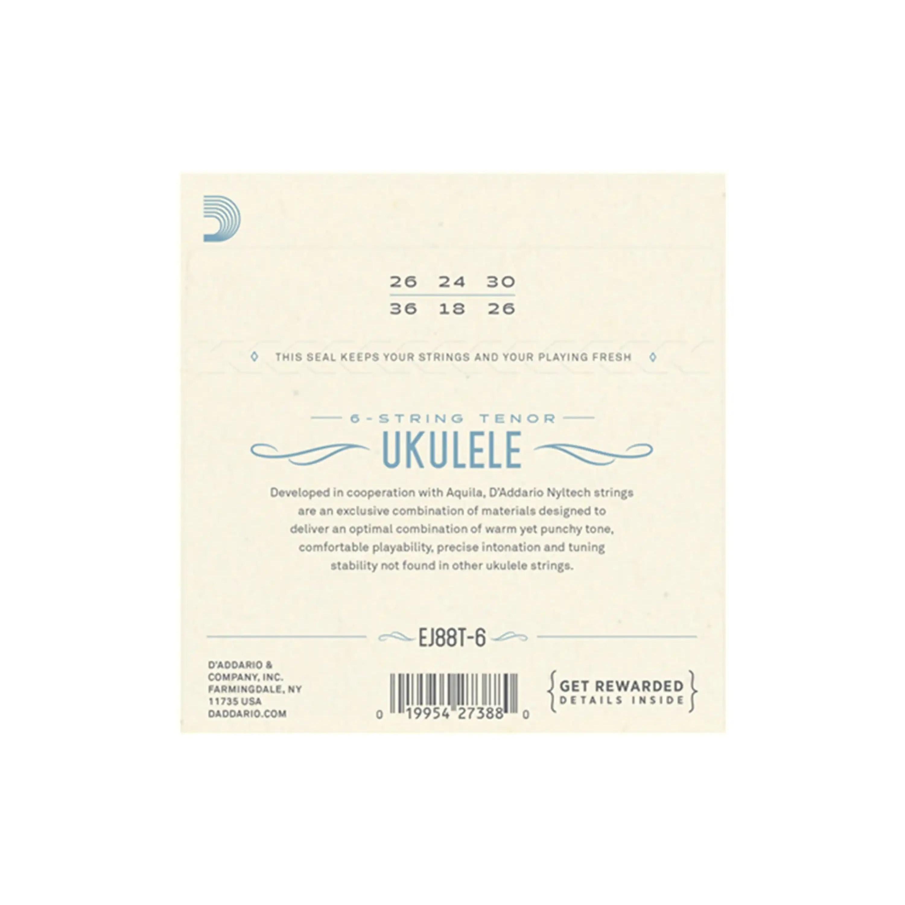 D_Addario-EJ88T-6-Nyltech-6-String-Tenor-Ukulele-Strings-_gCceAa-Tuning_-2 | Terry Carter Music Store