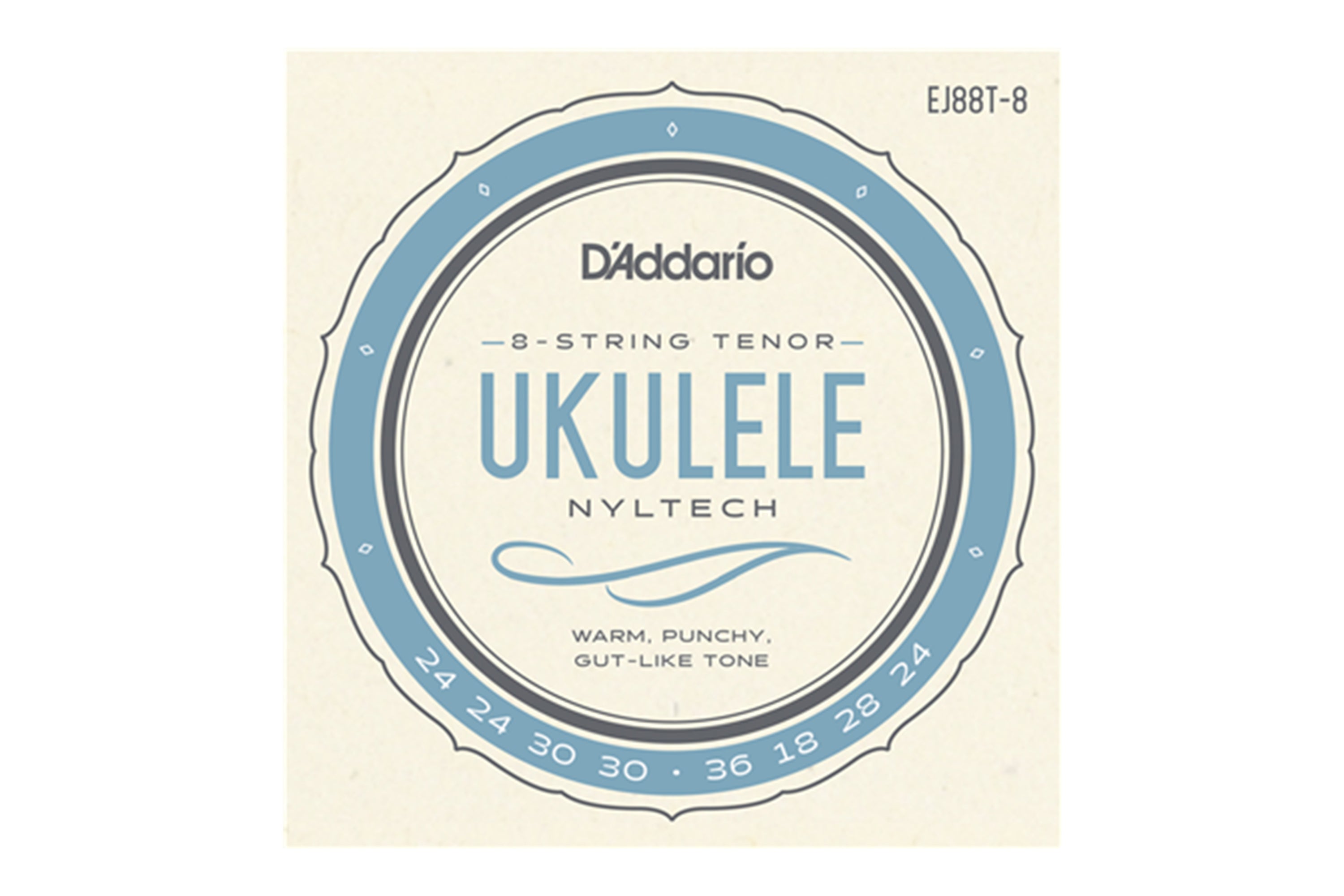 D'Addario EJ88T-8 Nyltech 8-String Tenor Ukulele Strings (GgCcEEAA Tuning)