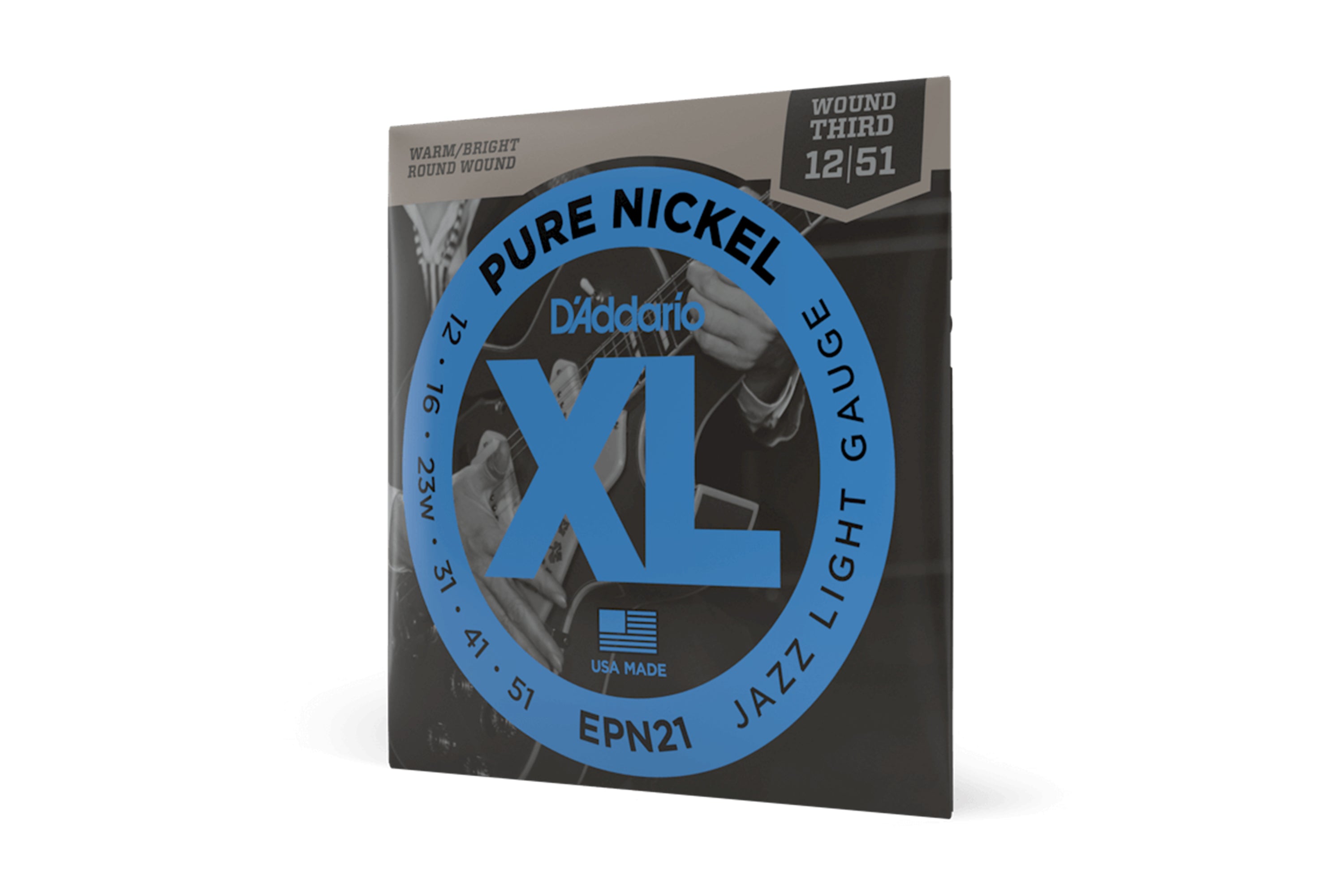 D'Addario EPN21 Jazz Electric Guitar Strings Light - .012-.051