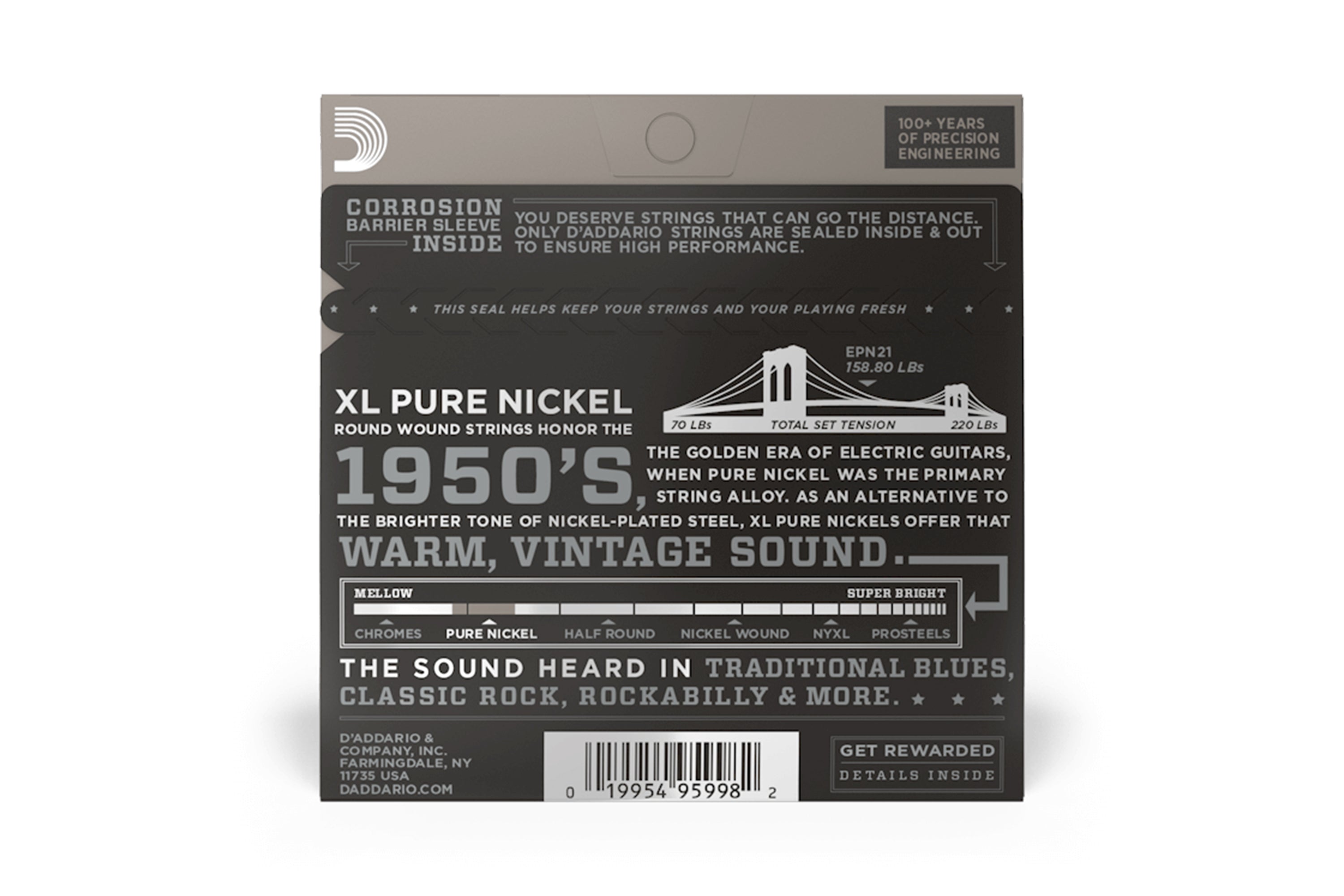 D'Addario EPN21 Jazz Electric Guitar Strings Light - .012-.051