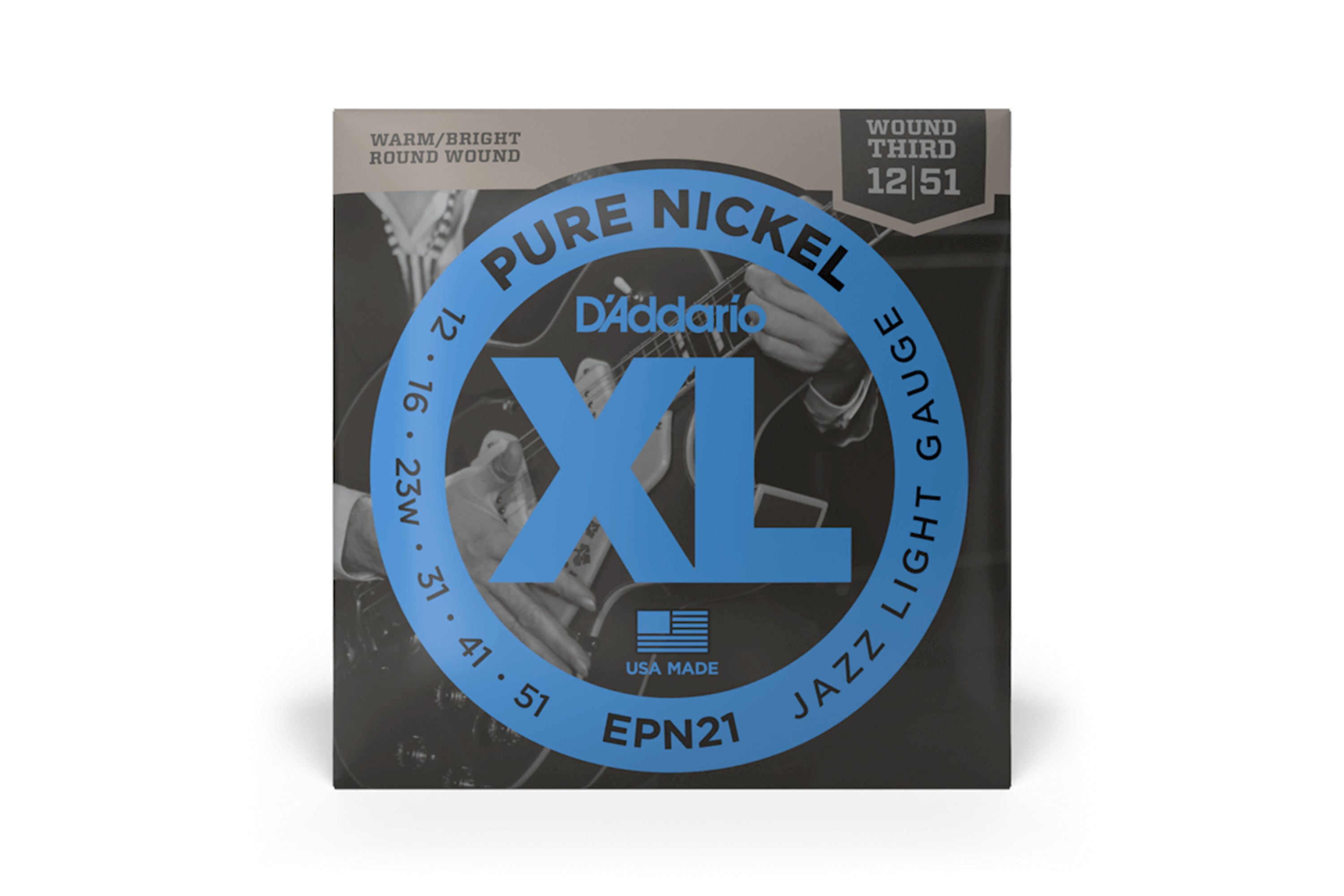 D'Addario EPN21 Jazz Electric Guitar Strings Light - .012-.051