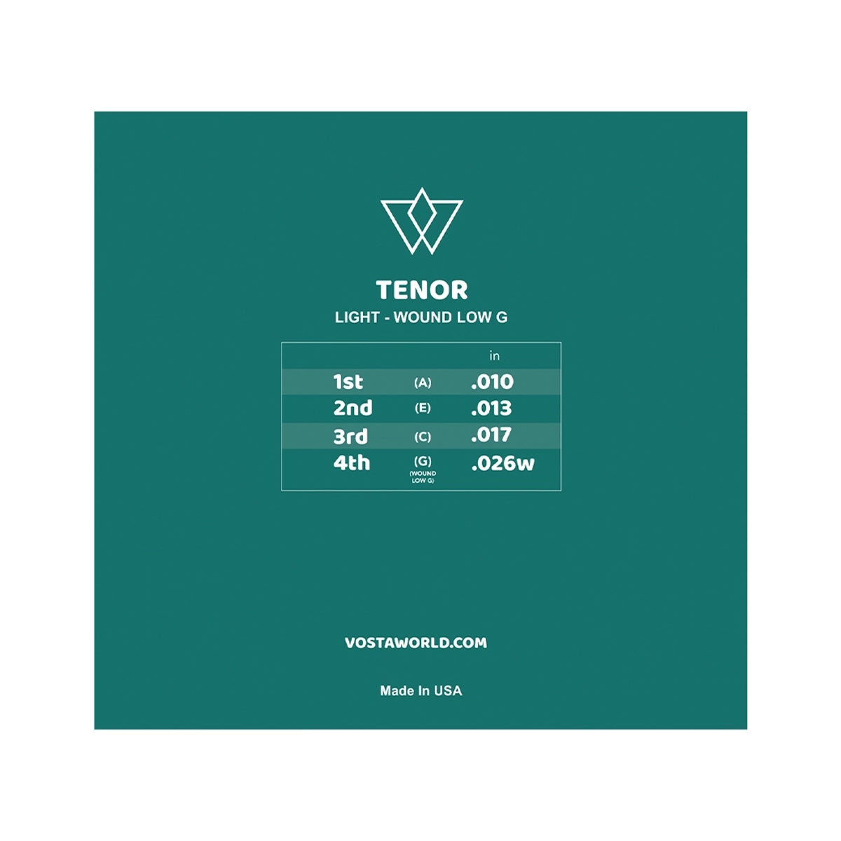 Vosta Light Low G Electric Tenor Strings