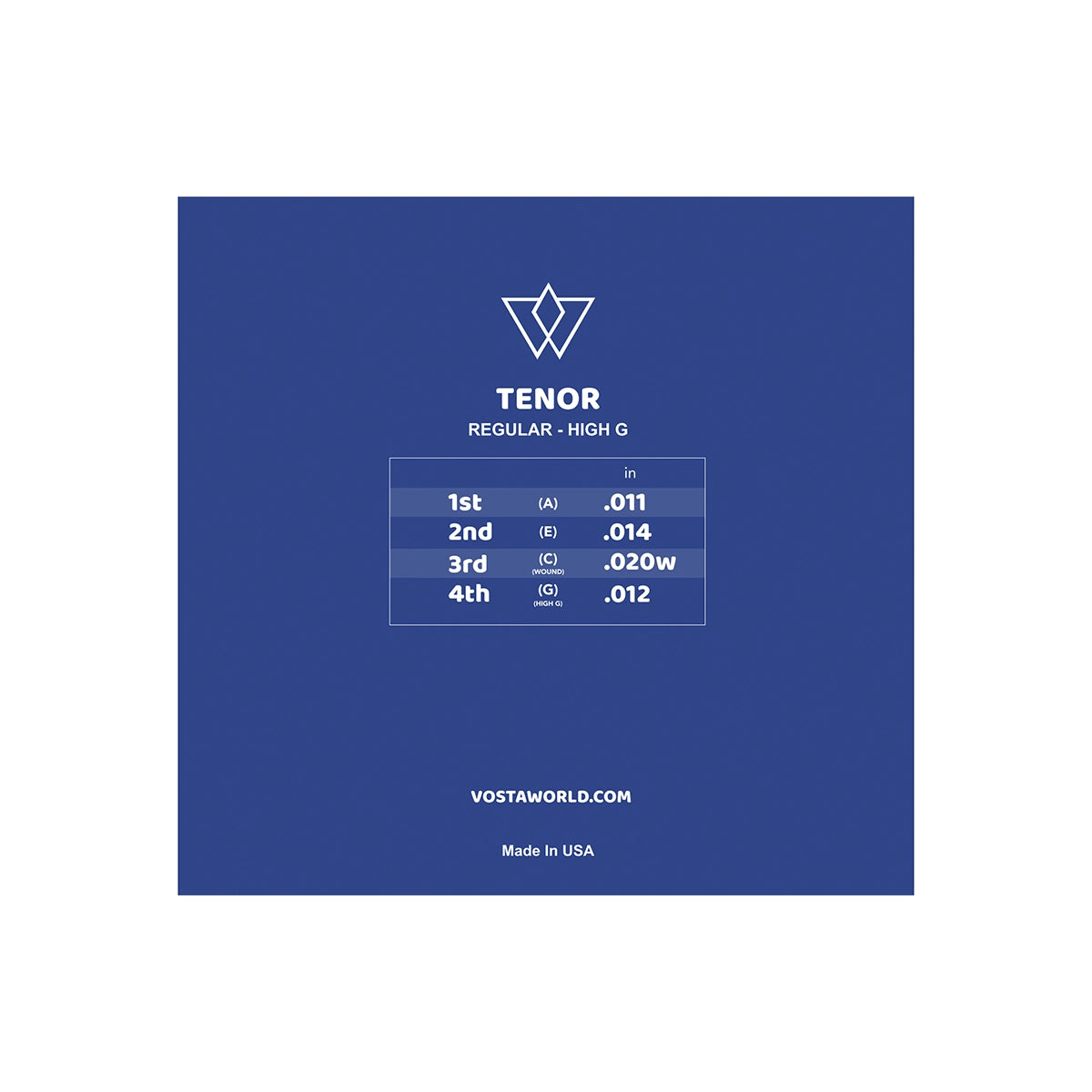 Vosta Regular High G Electric Tenor Strings