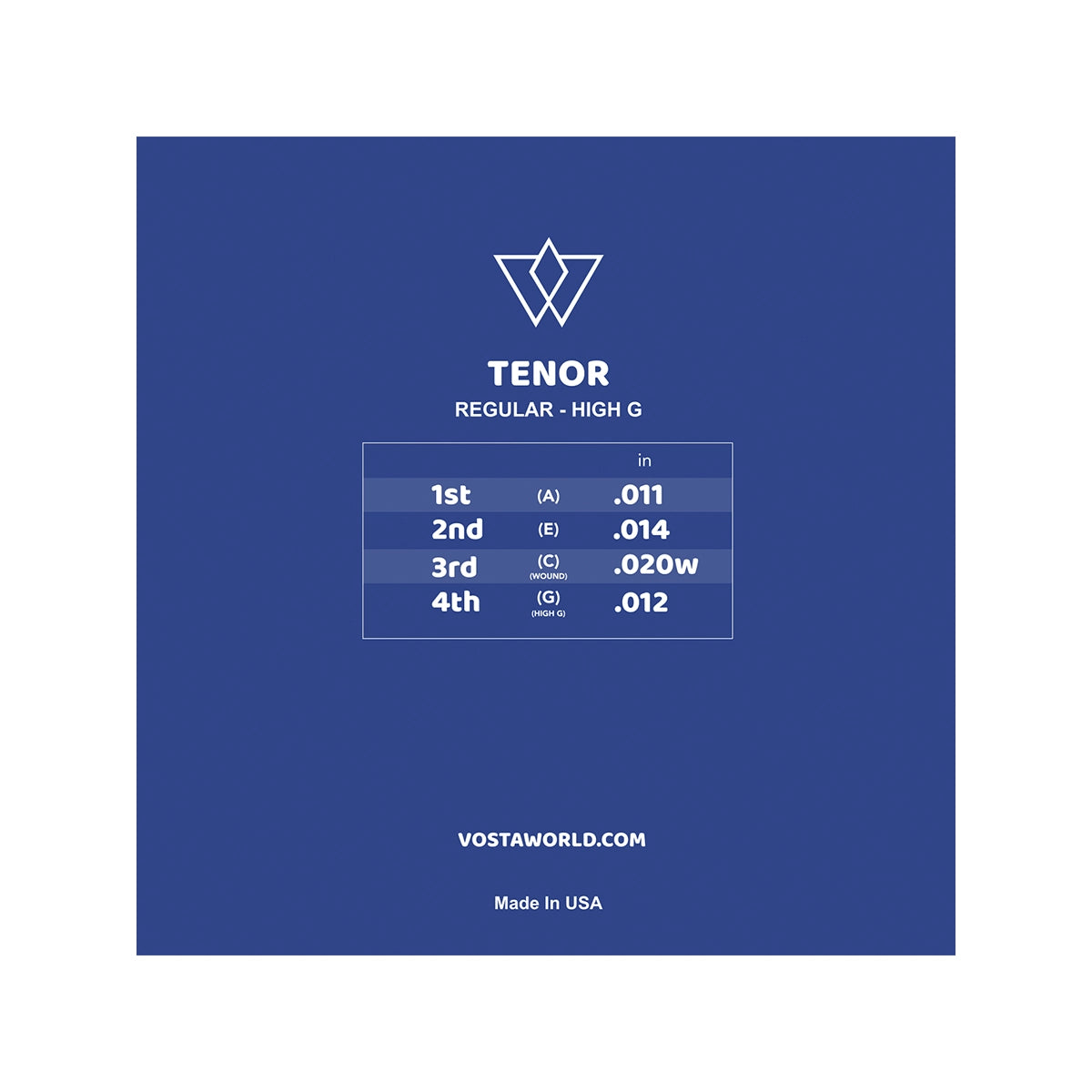 Vosta Regular High G Electric Tenor Strings