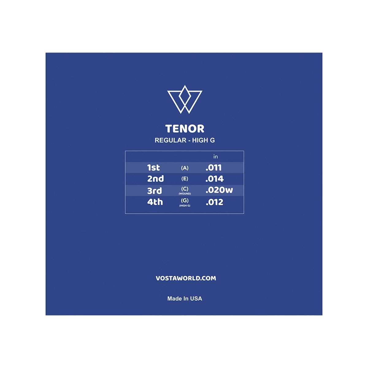 Vosta Regular High G Electric Tenor Strings