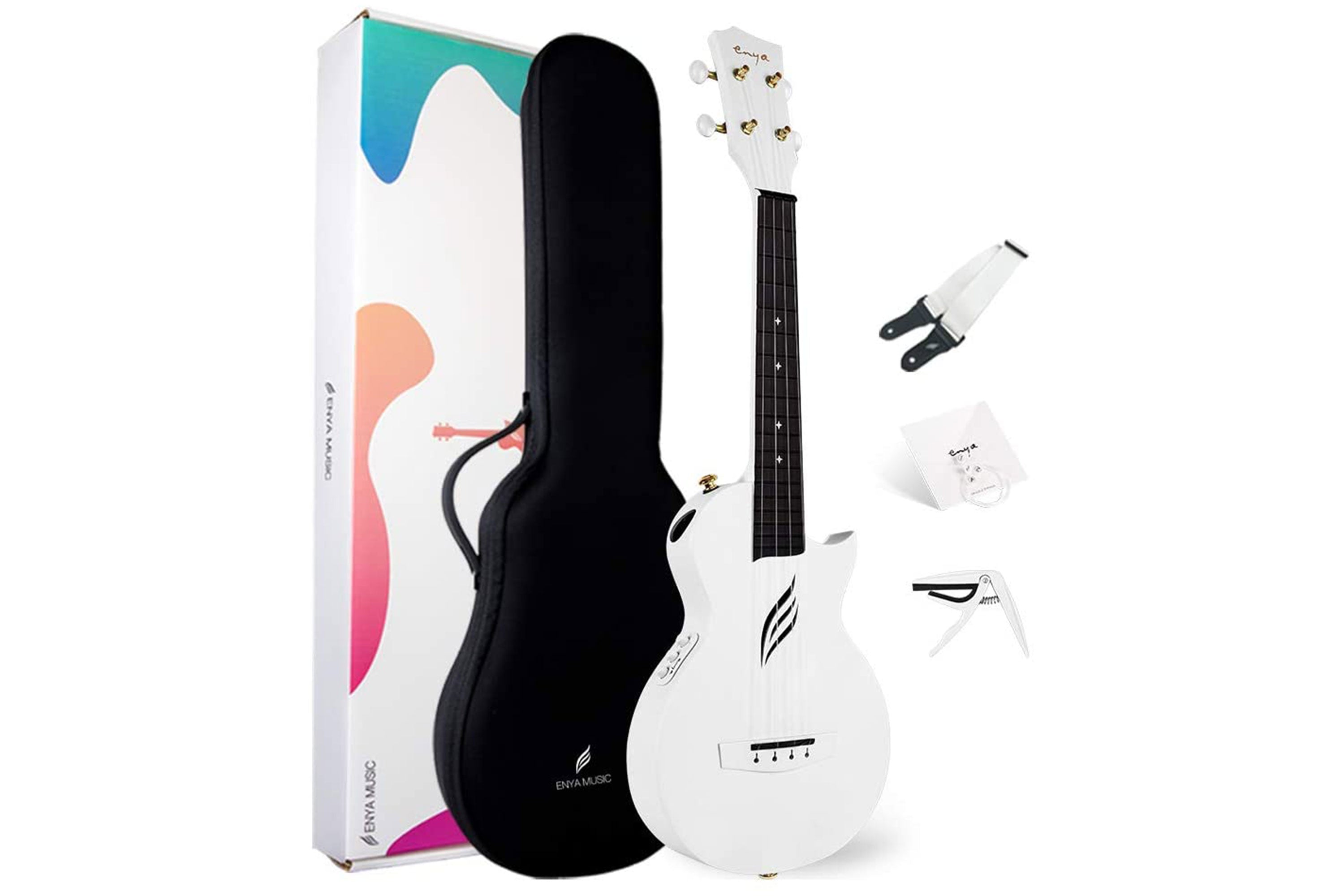 Enya Nova UE/WH White Concert Ukulele
