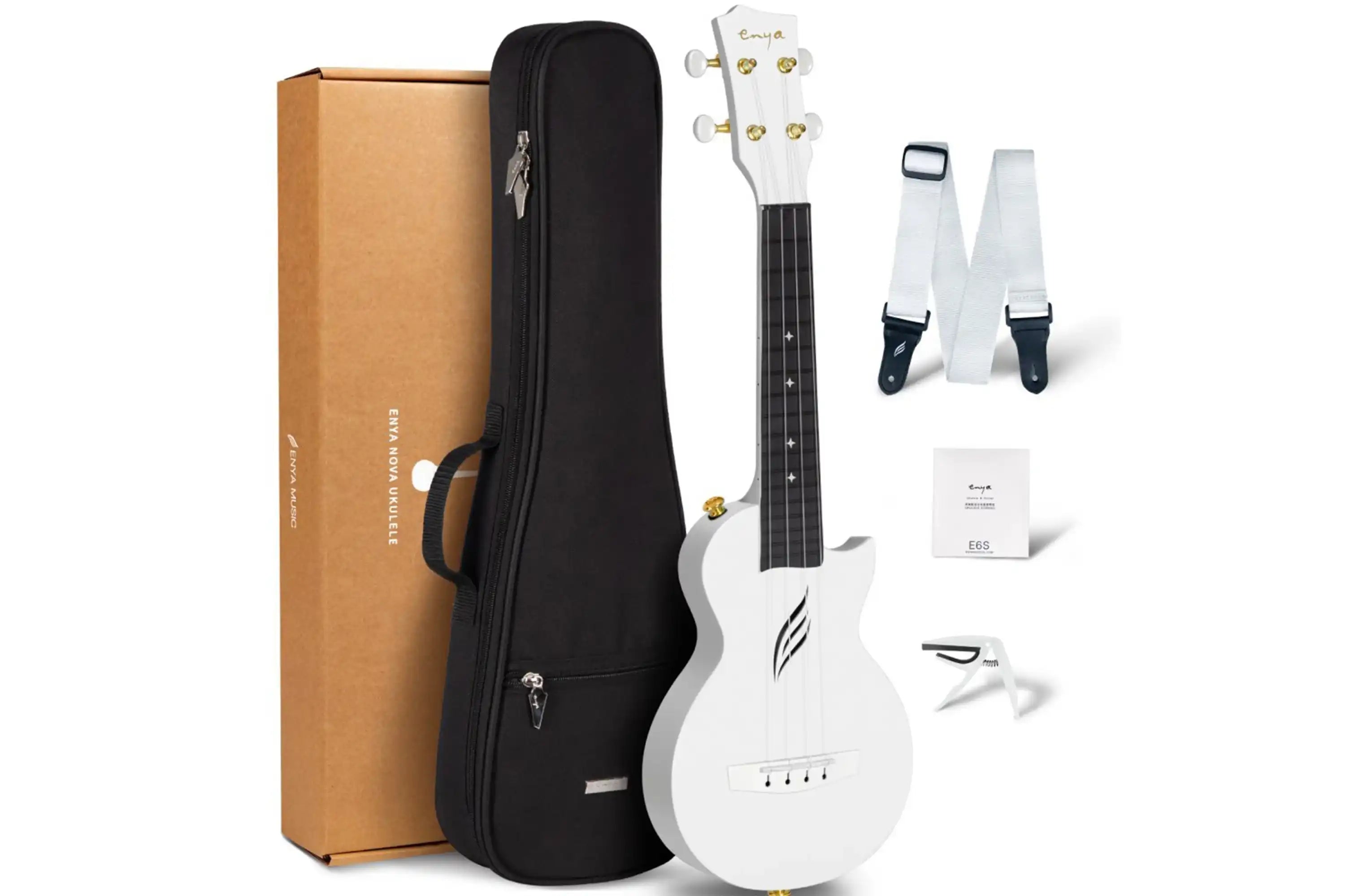Enya-Nova-U-Mini-White-Soprano-Ukulele3 | Terry Carter Music Store