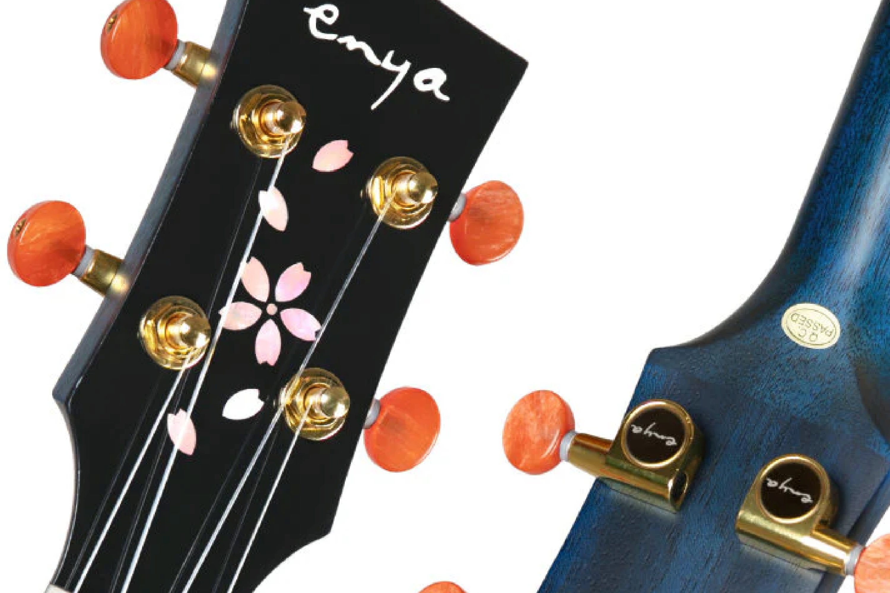 Enya EUT-MS-BU-EQ Solid Mahogany Tenor Blue Acoustic Electric Ukulele