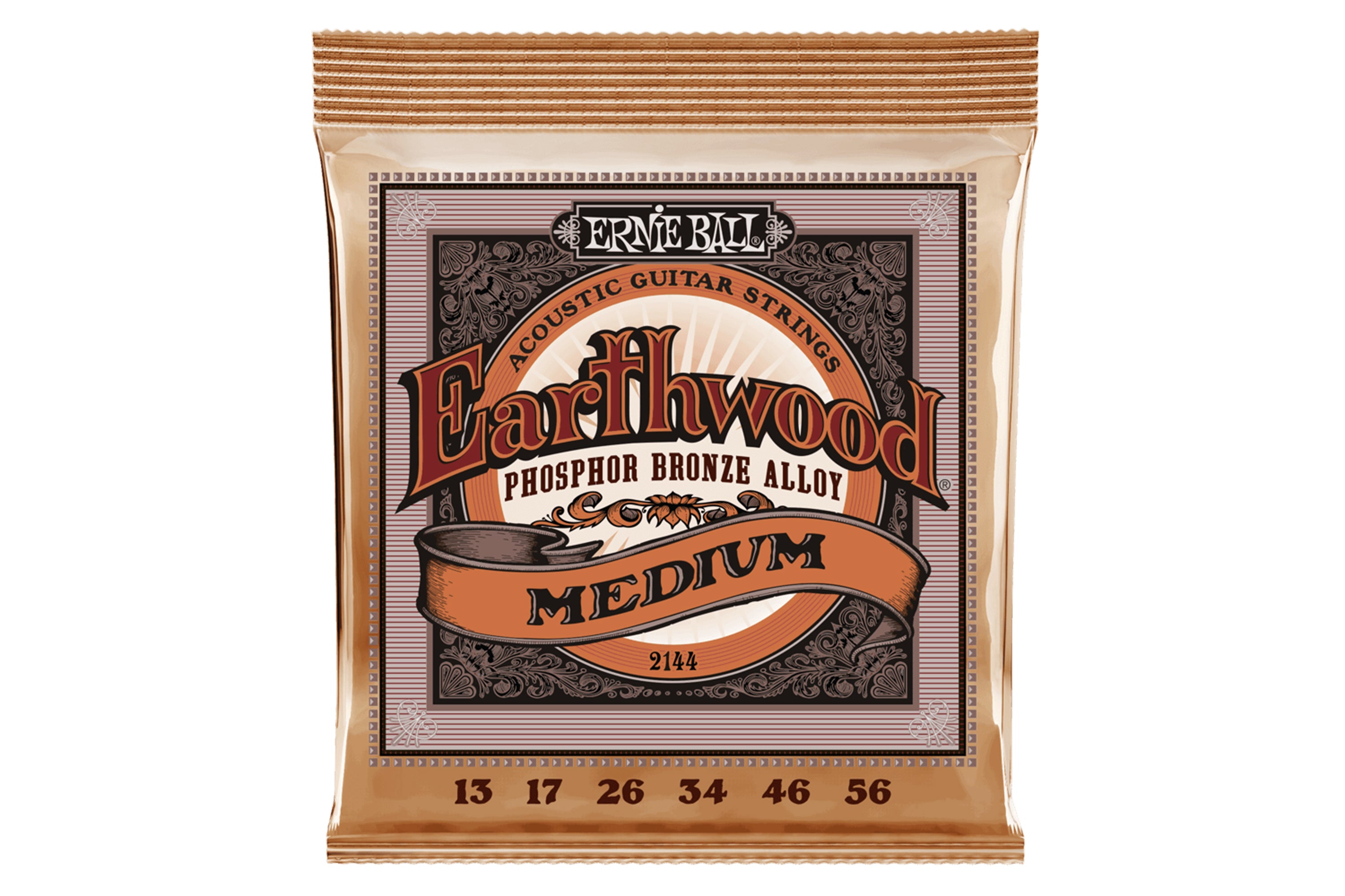 Ernie Ball Earthwood Medium Phosphor Bronze Acoustic Guitar Strings - 13-56