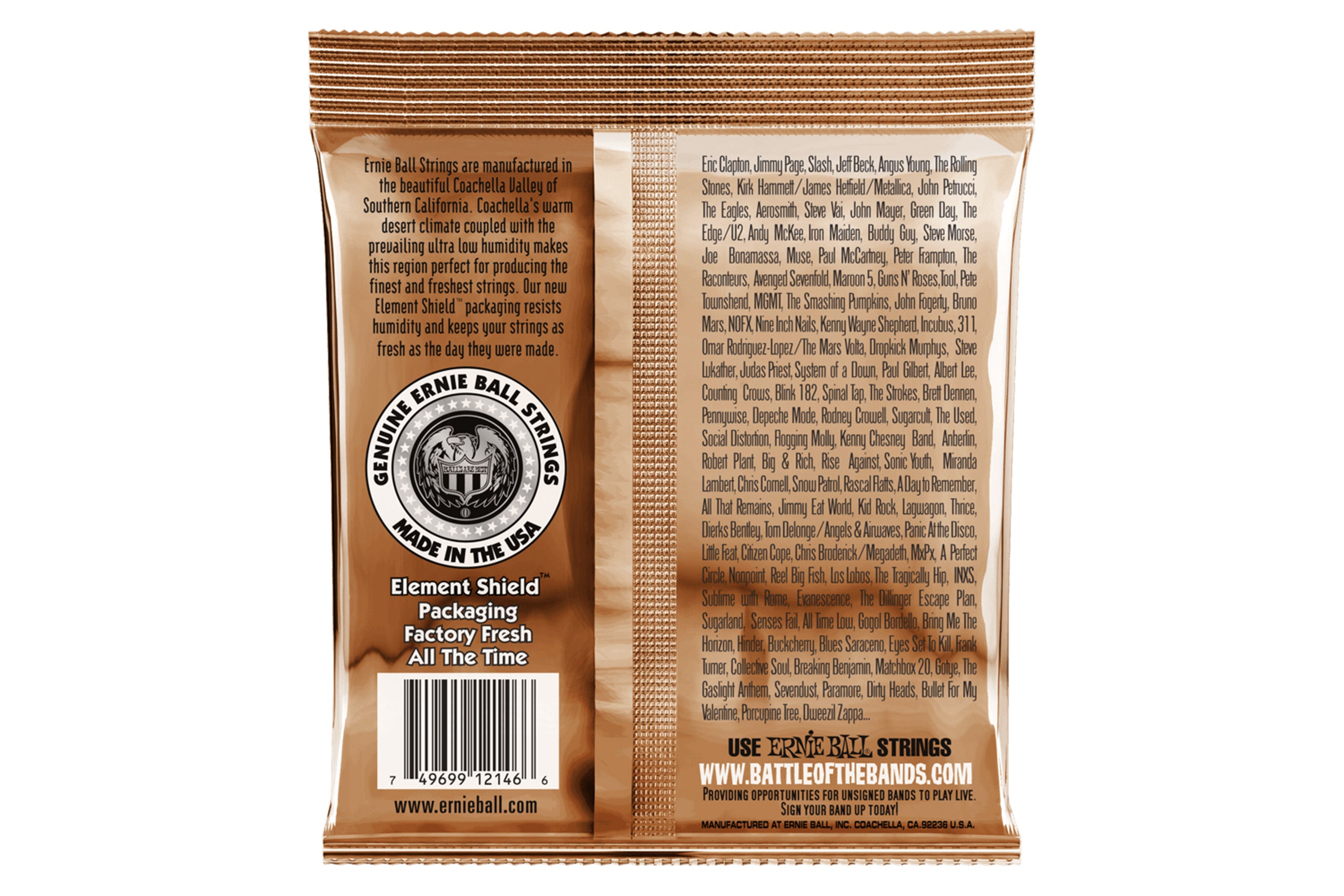 Ernie Ball Earthwood Medium Light Phosphor Bronze Acoustic Guitar Strings - 12-54